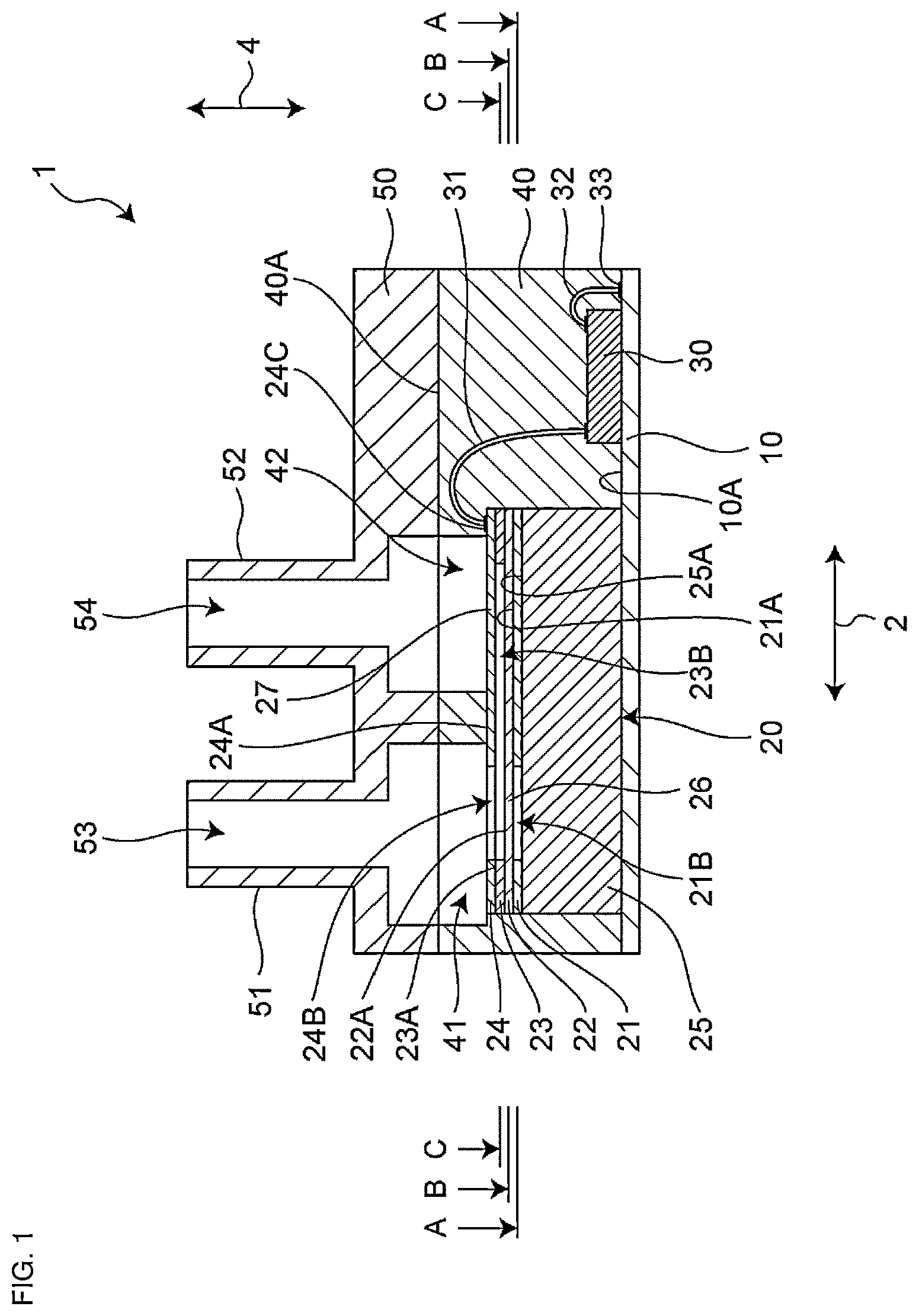 Patent US12339191 Figure 1 – Pressure sensor chip, pressure sensor, and manufacturing method thereof