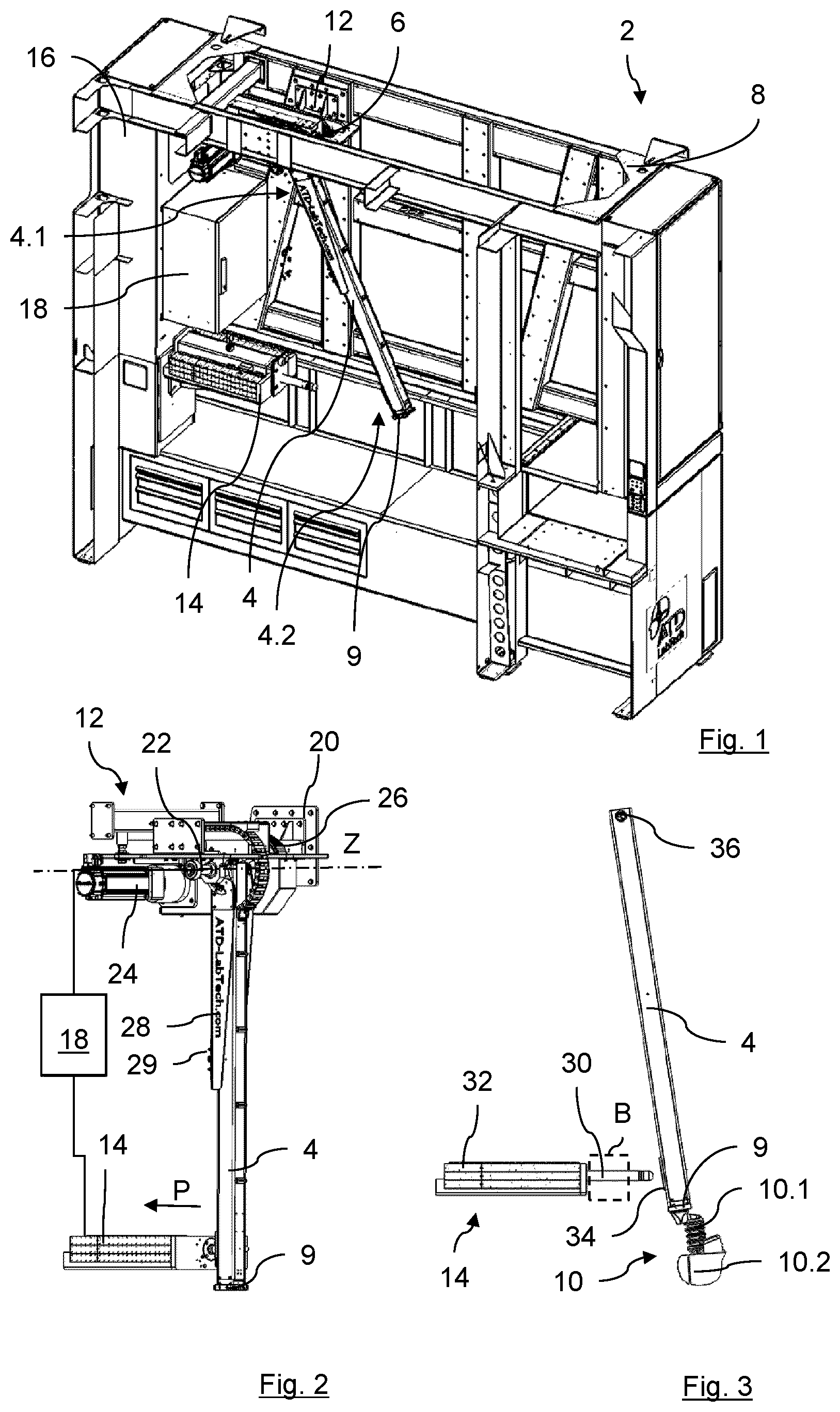 Patent US12339198 — Test pendulum arrangement for performing neck certifications and method for operating a test pendulum arrangement — Figure 1