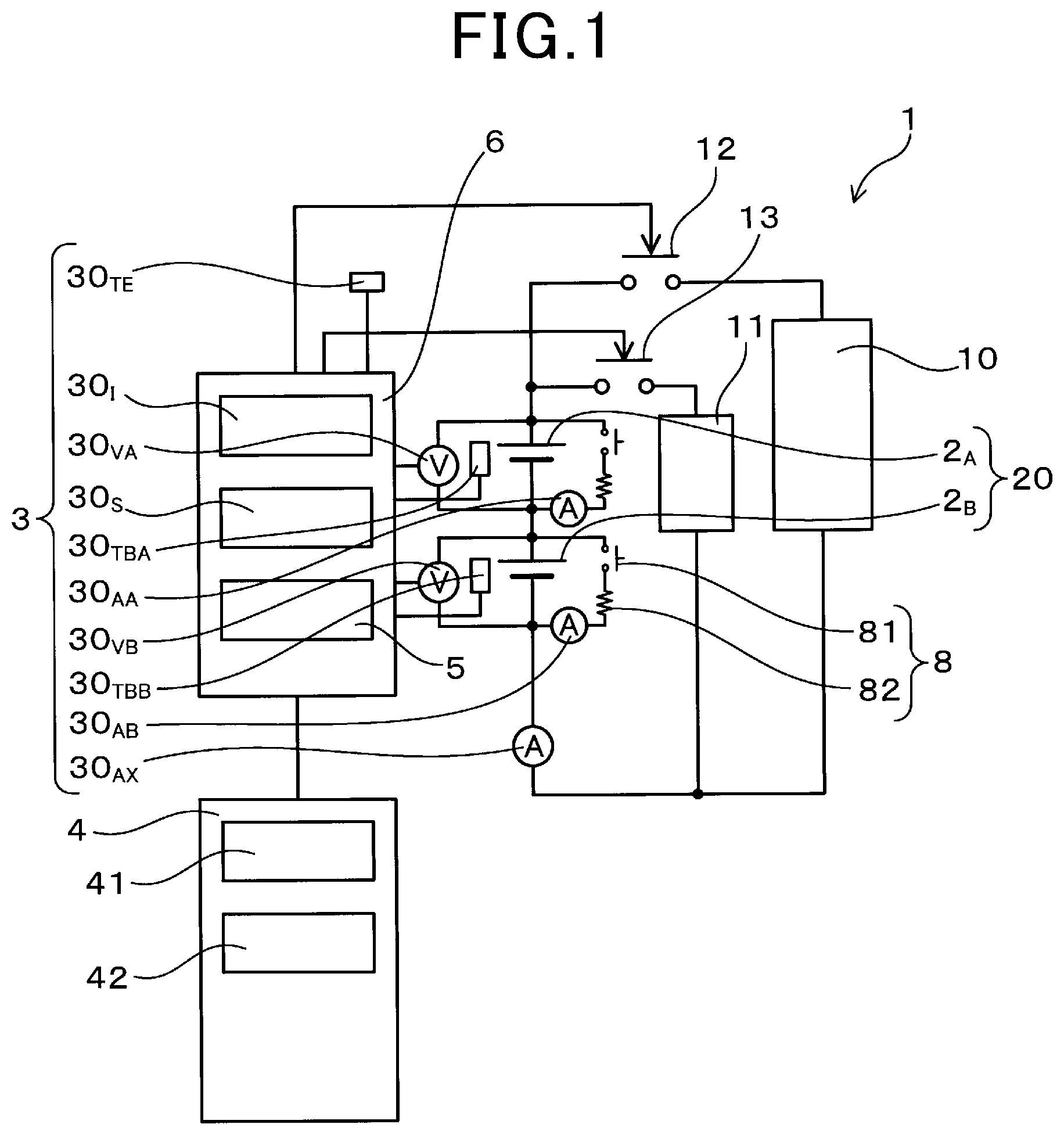 Patent US12339327 — Battery monitoring system — Figure 1