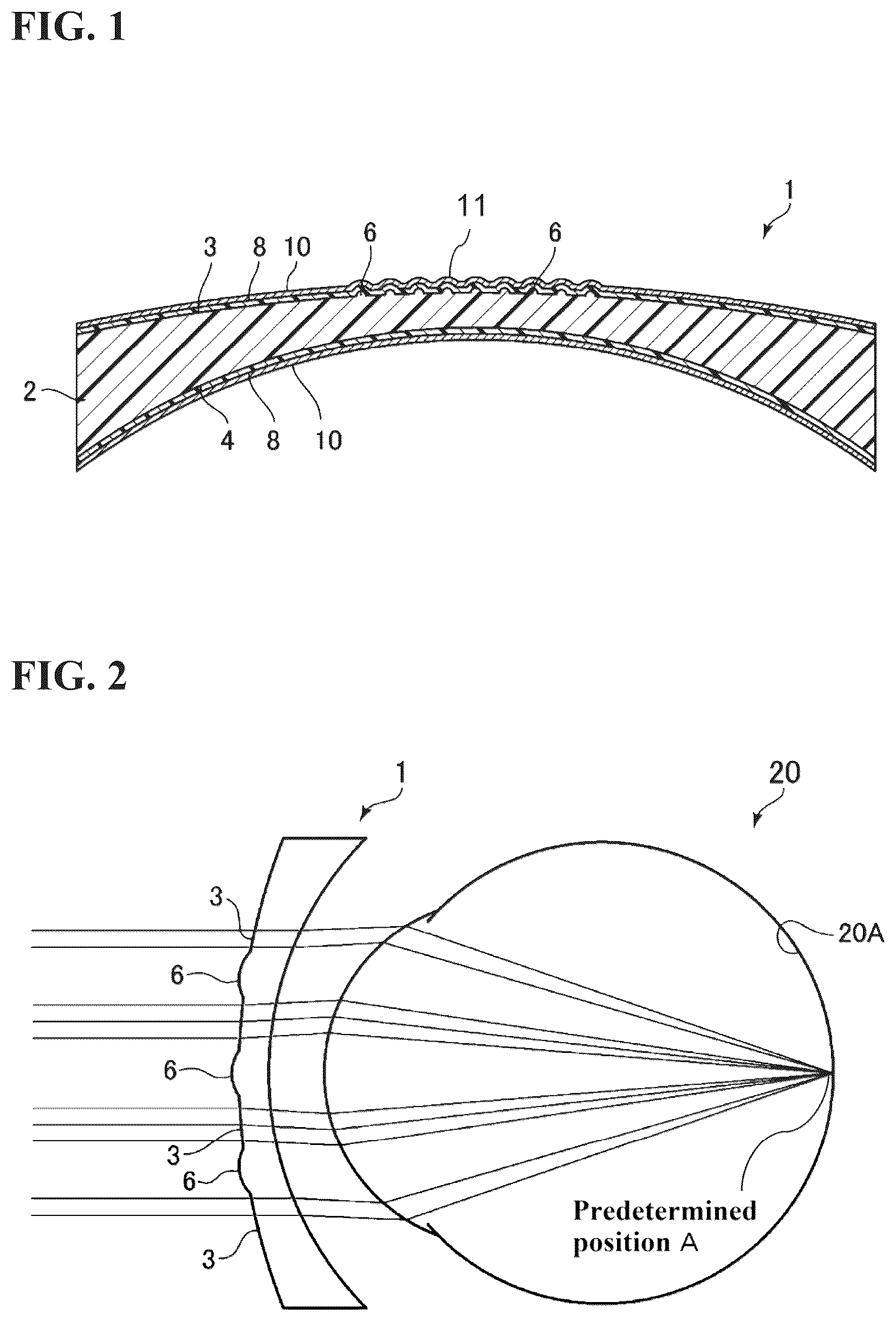 Patent US12339420 — Eyeglass lens — Figure 1
