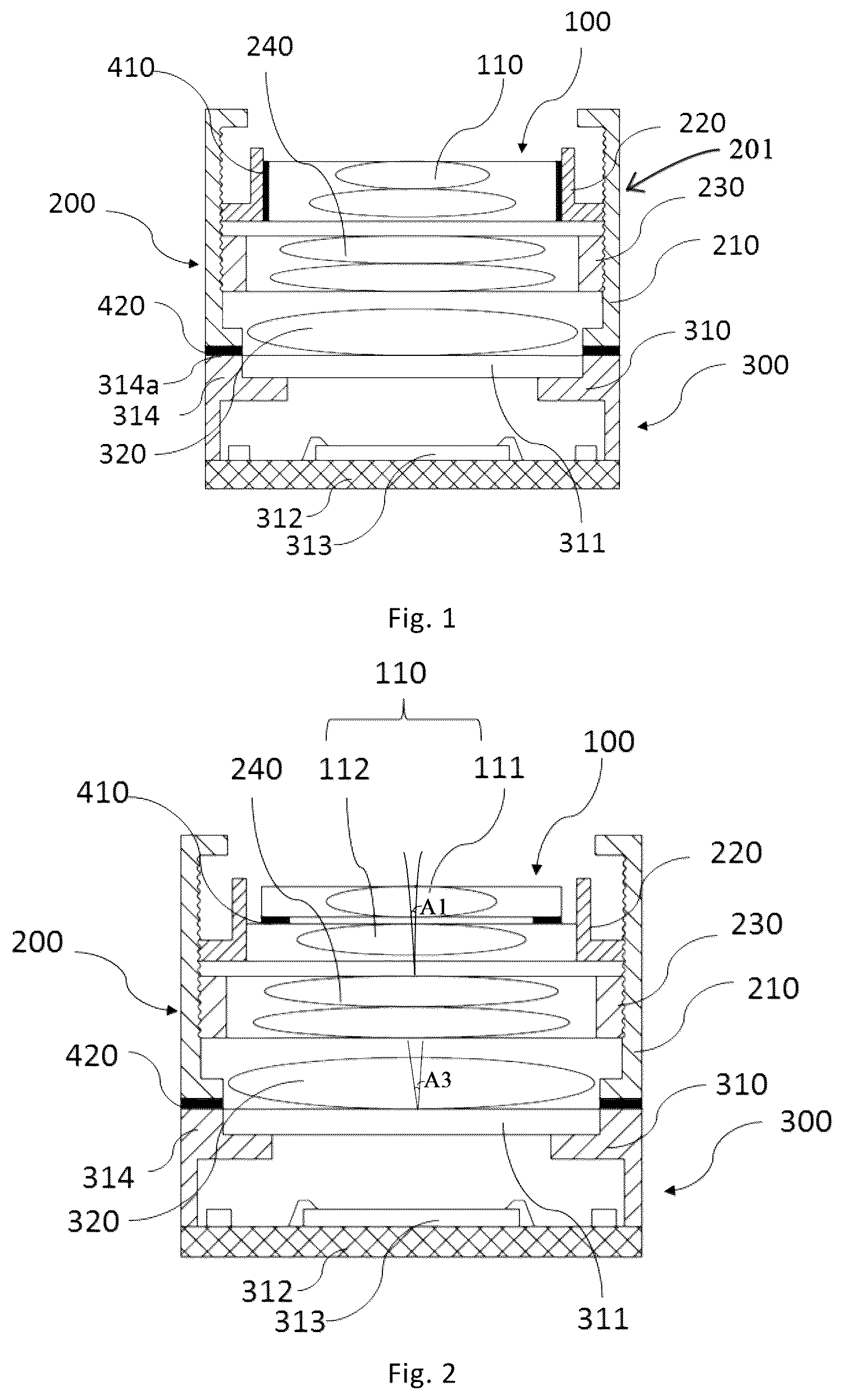 Patent US12339426 — Optical zoom camera module and assembling method therefor — Figure 1