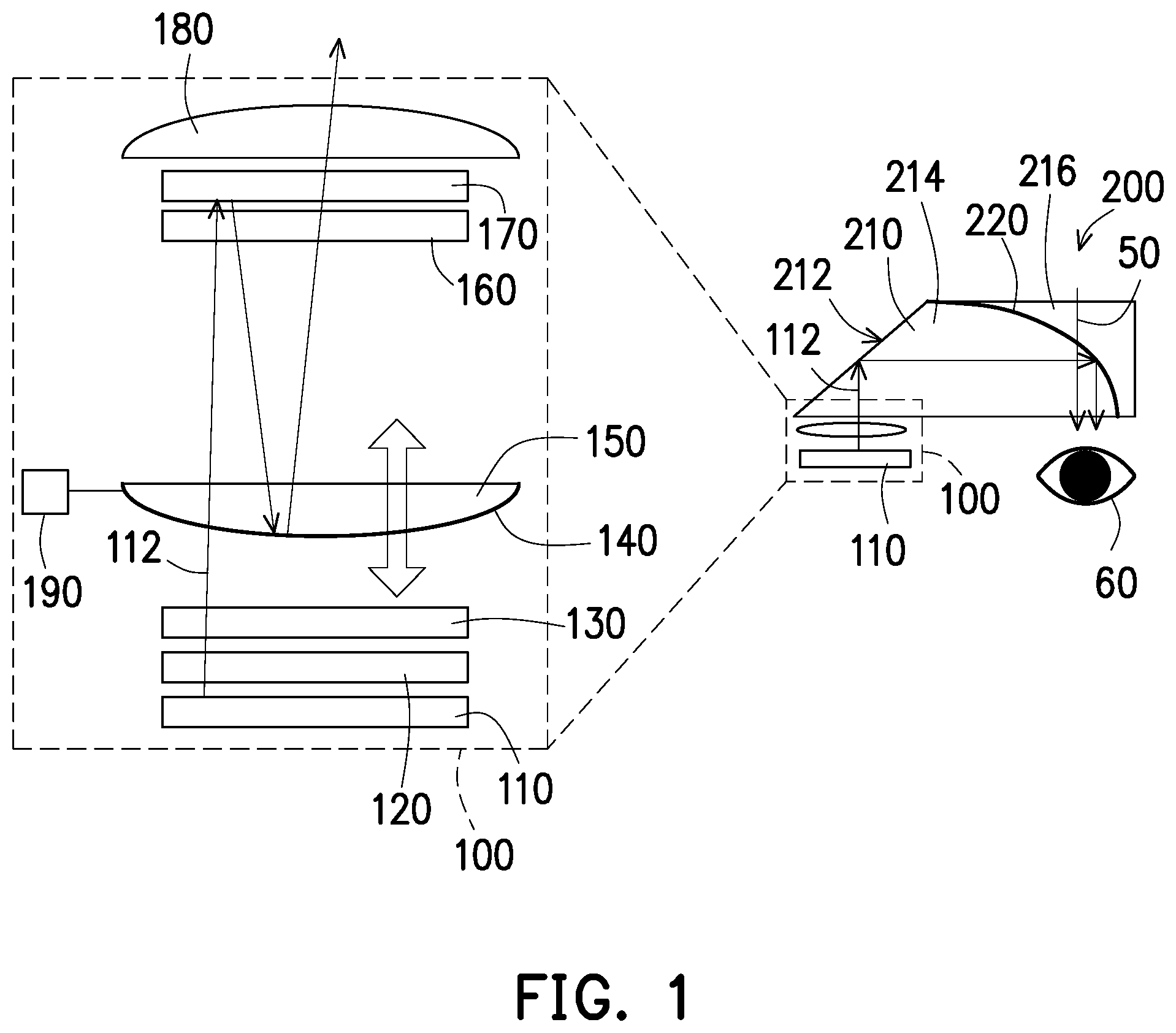 Patent US12339455 Figure 1 – Augmented reality display device