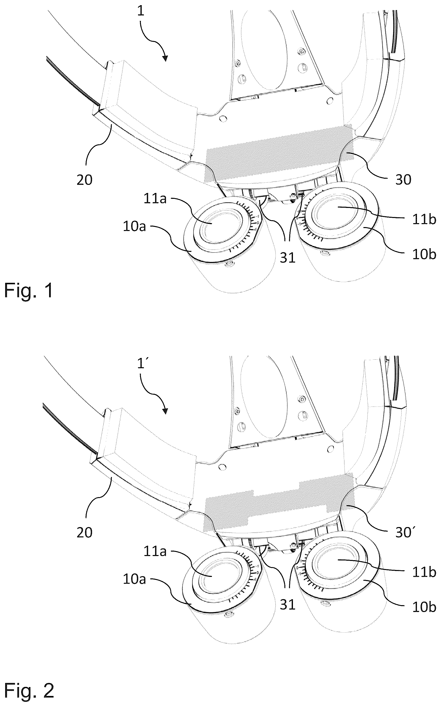 Patent US12339462 — Head-mounted display system having a wearable carrier member to movably support one or more head-mounted displays — Figure 1