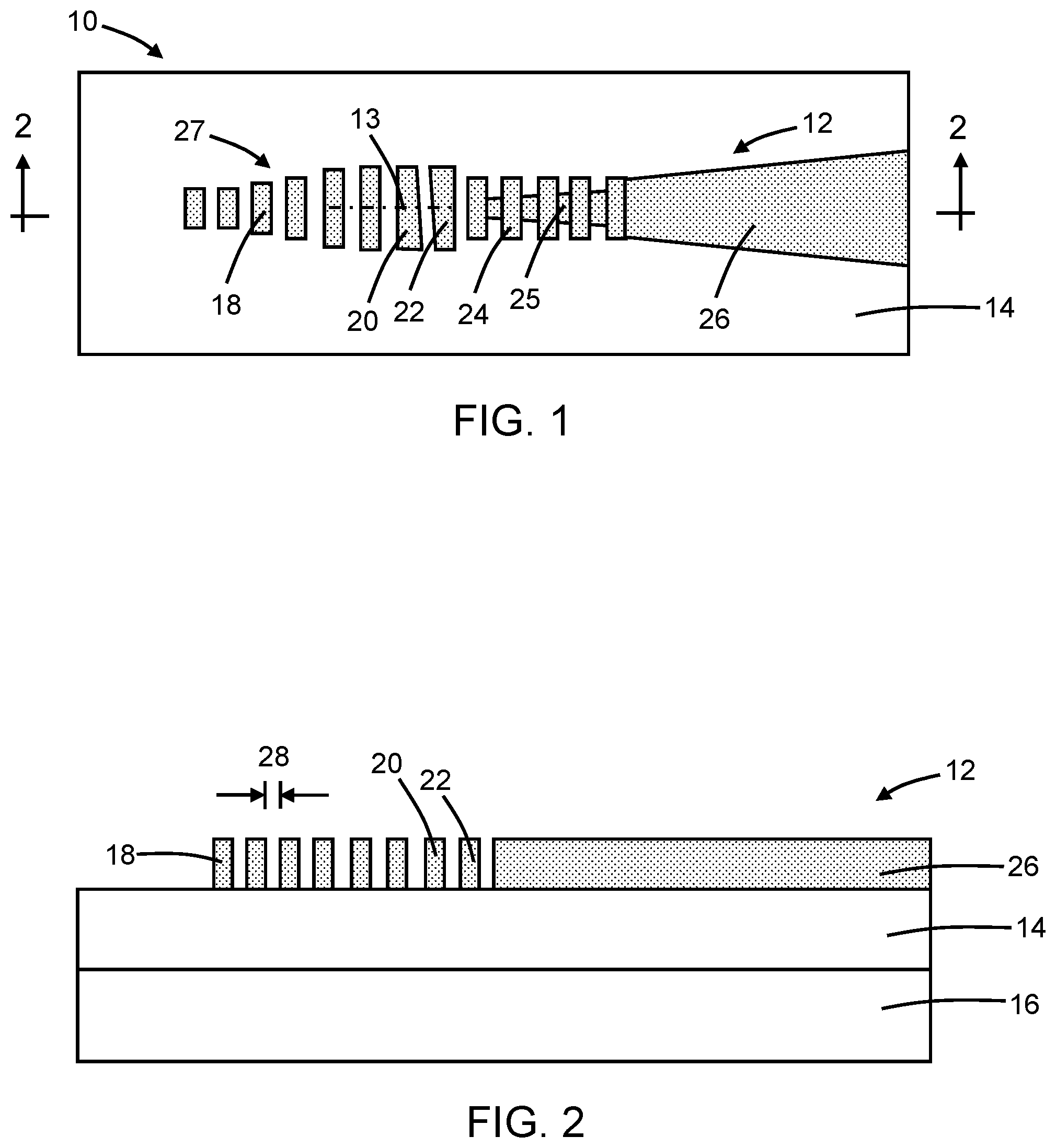 Patent US12339495 — Gratings with non-rectangular segments — Figure 1