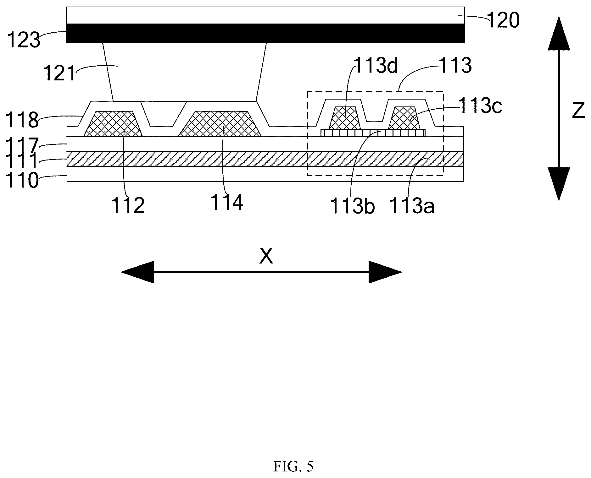 Patent US12339544 Figure 5 – Display panel and display device