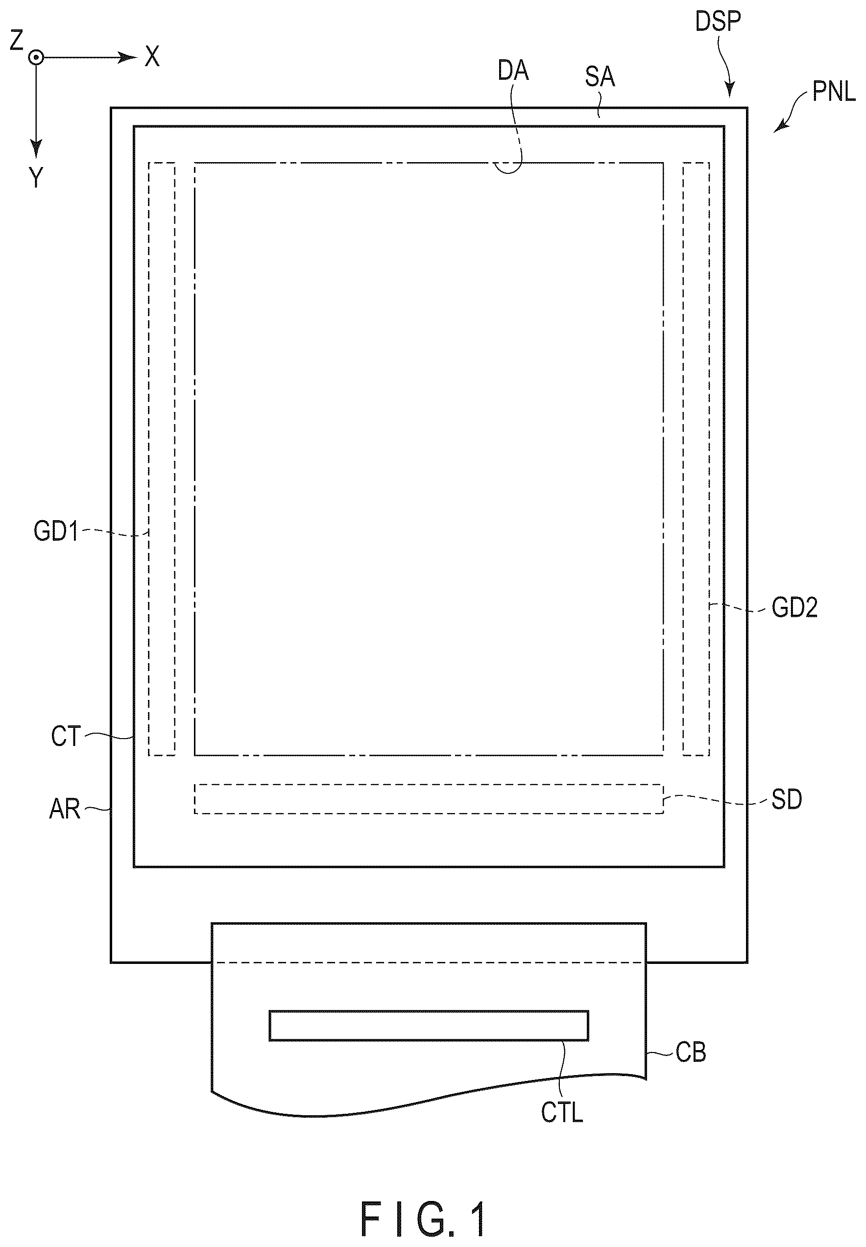 Patent US12339558 — Array substrate and display device — Figure 1