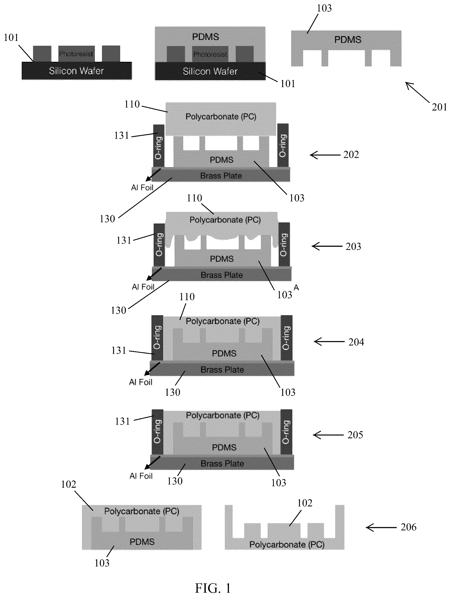 Patent US12339585 — Polycarbonate heat molding for soft lithography — Figure 1