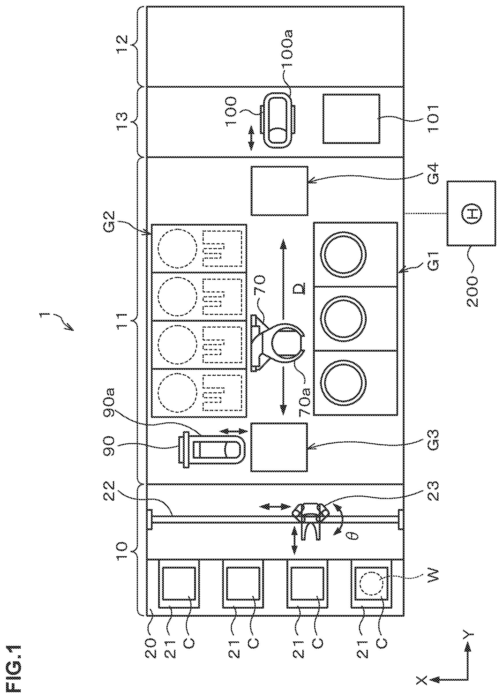 Patent US12339593 — Developing method and substrate treatment system — Figure 1