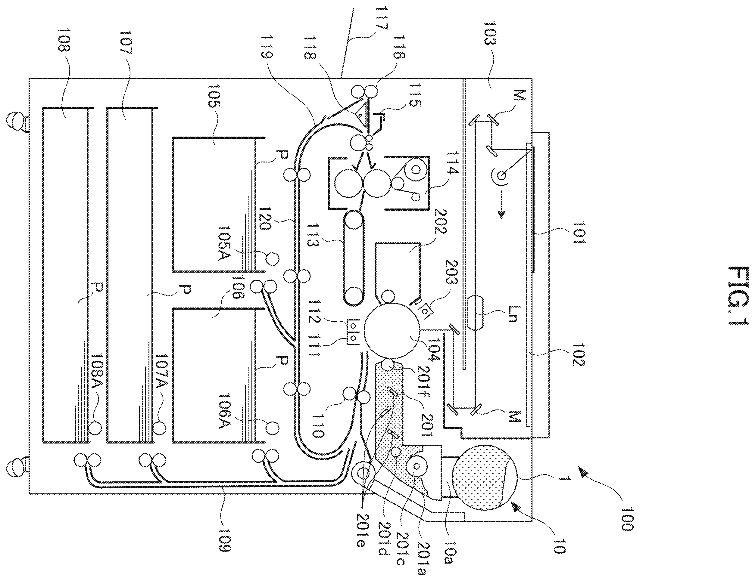 Patent US12339601 Figure 1 – Developer supplying container