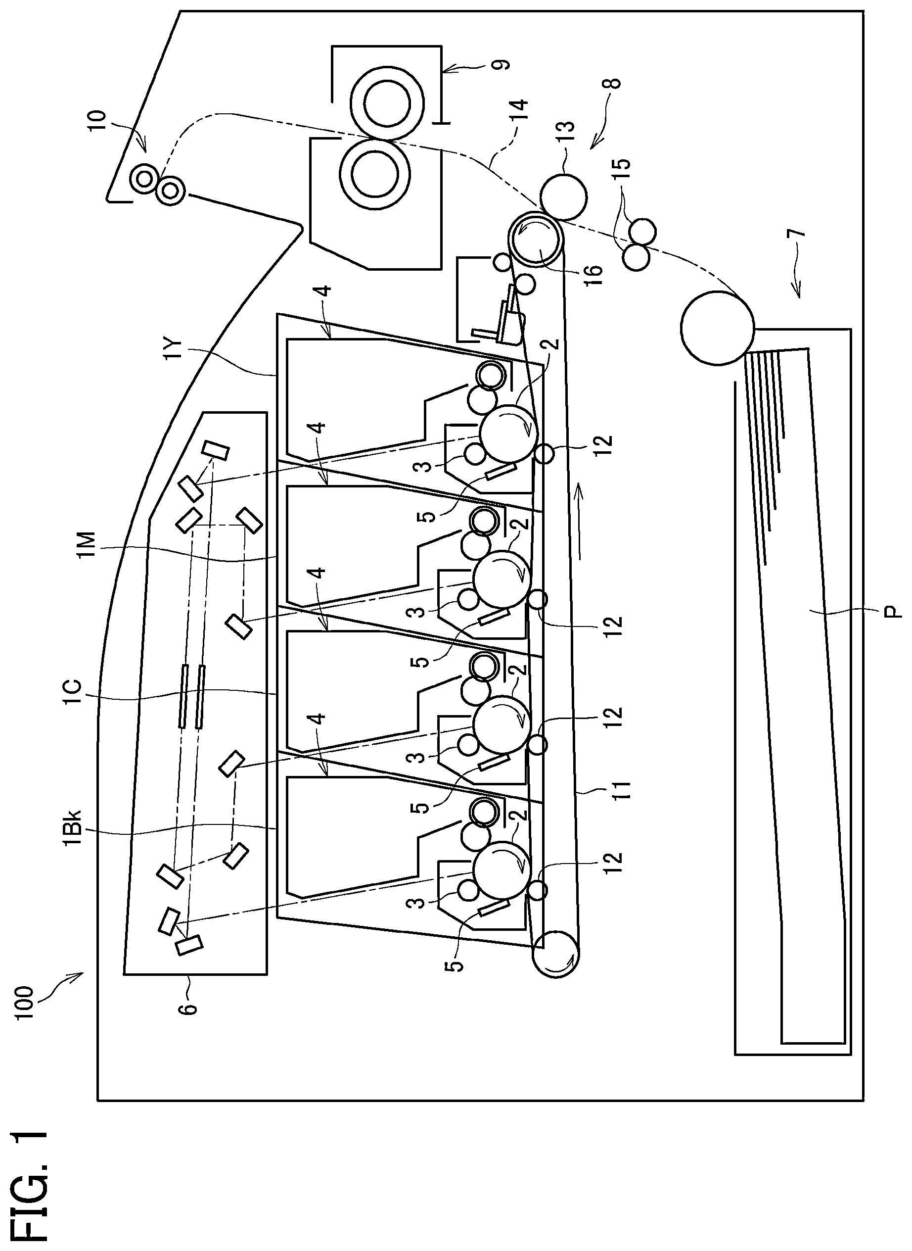 Patent US12339604 Figure 1 – Fixing device and image forming apparatus including a pivot restrictor to restrict pivoting of a conductive member