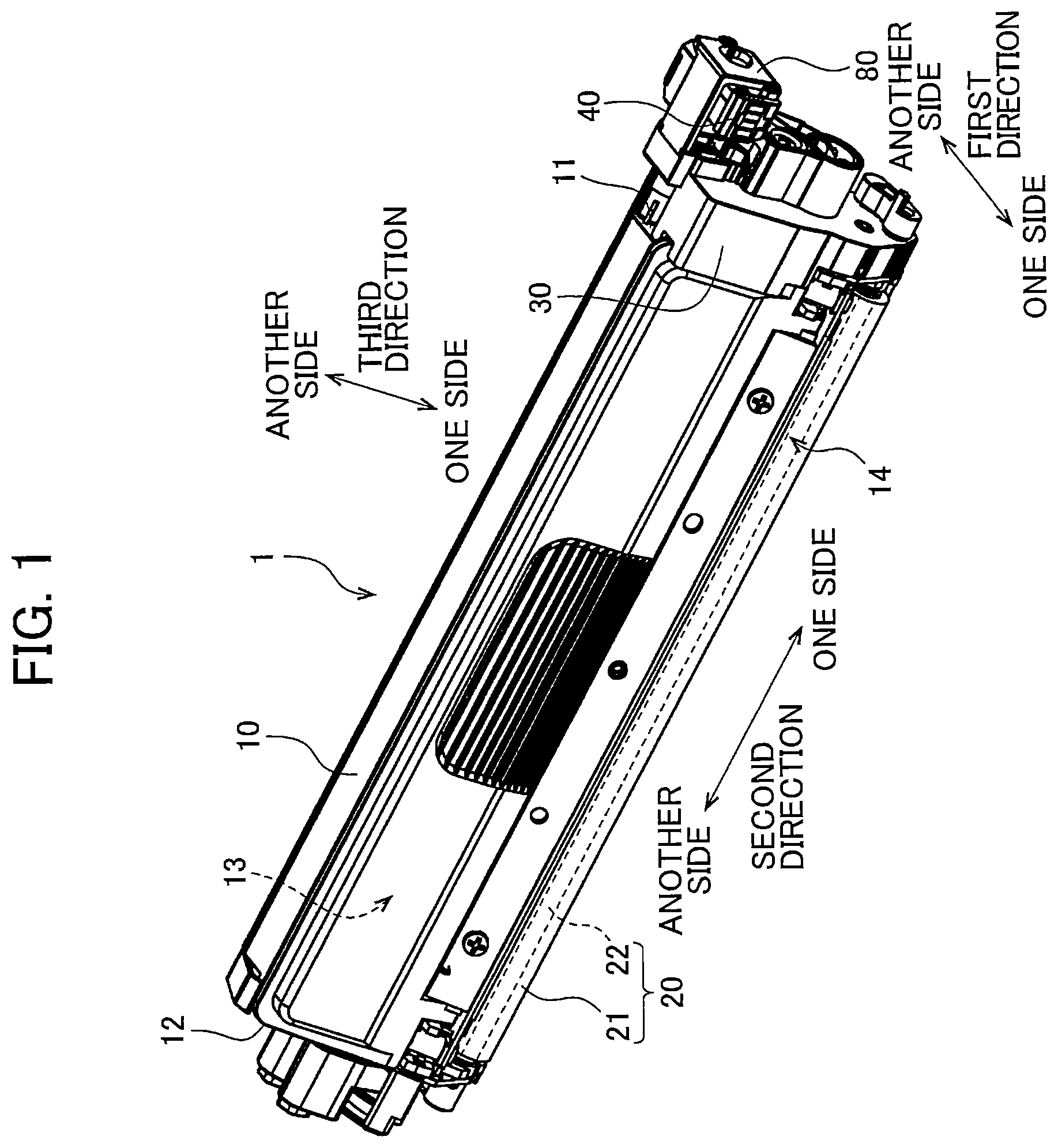 Patent US12339614 — Method for removing and attaching first holder member relative to second holder member supported by housing in cartridge — Figure 1