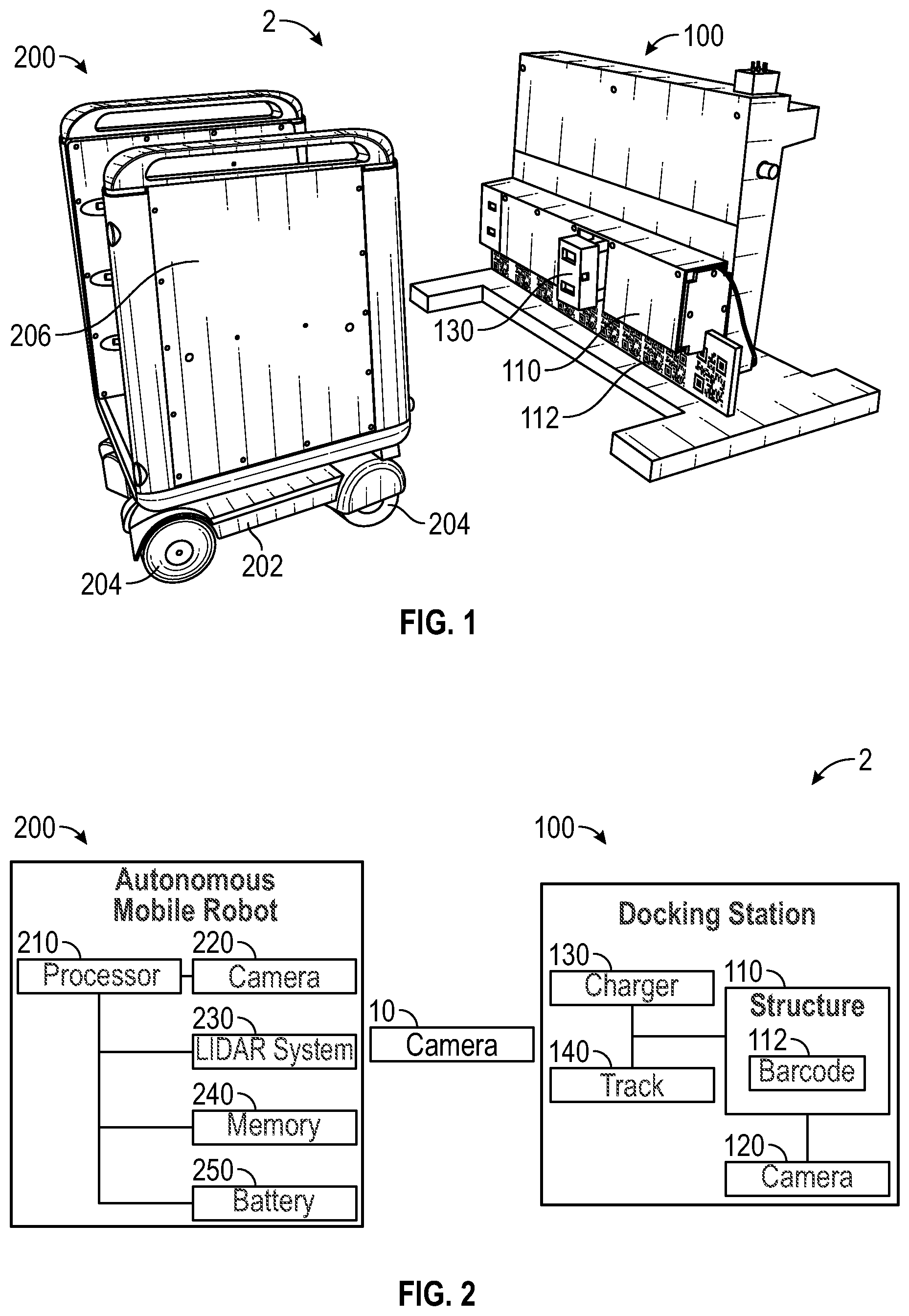Patent US12339665 — Docking system and associated method — Figure 1