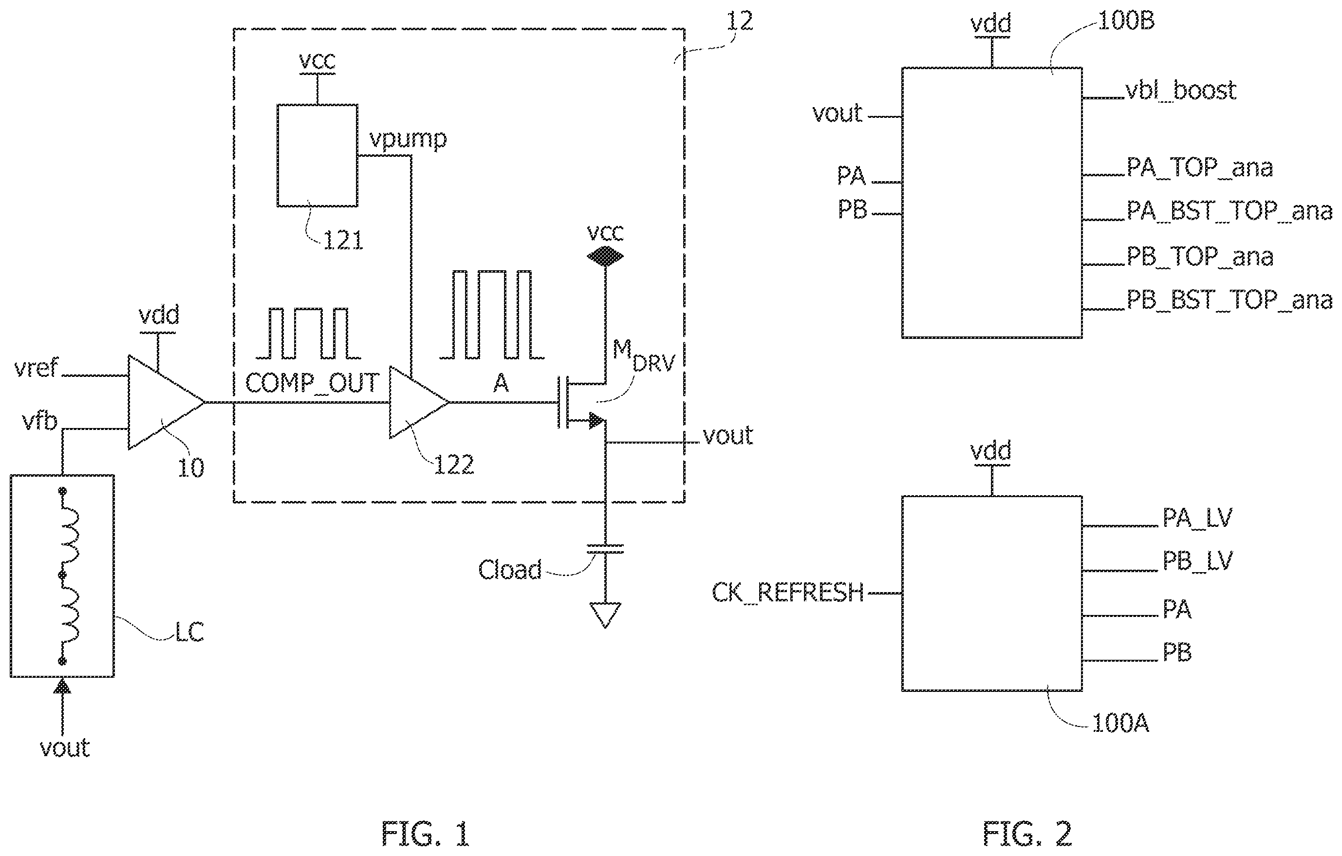 Patent US12339691 — Low drop-out regulator circuit, corresponding device and method — Figure 1