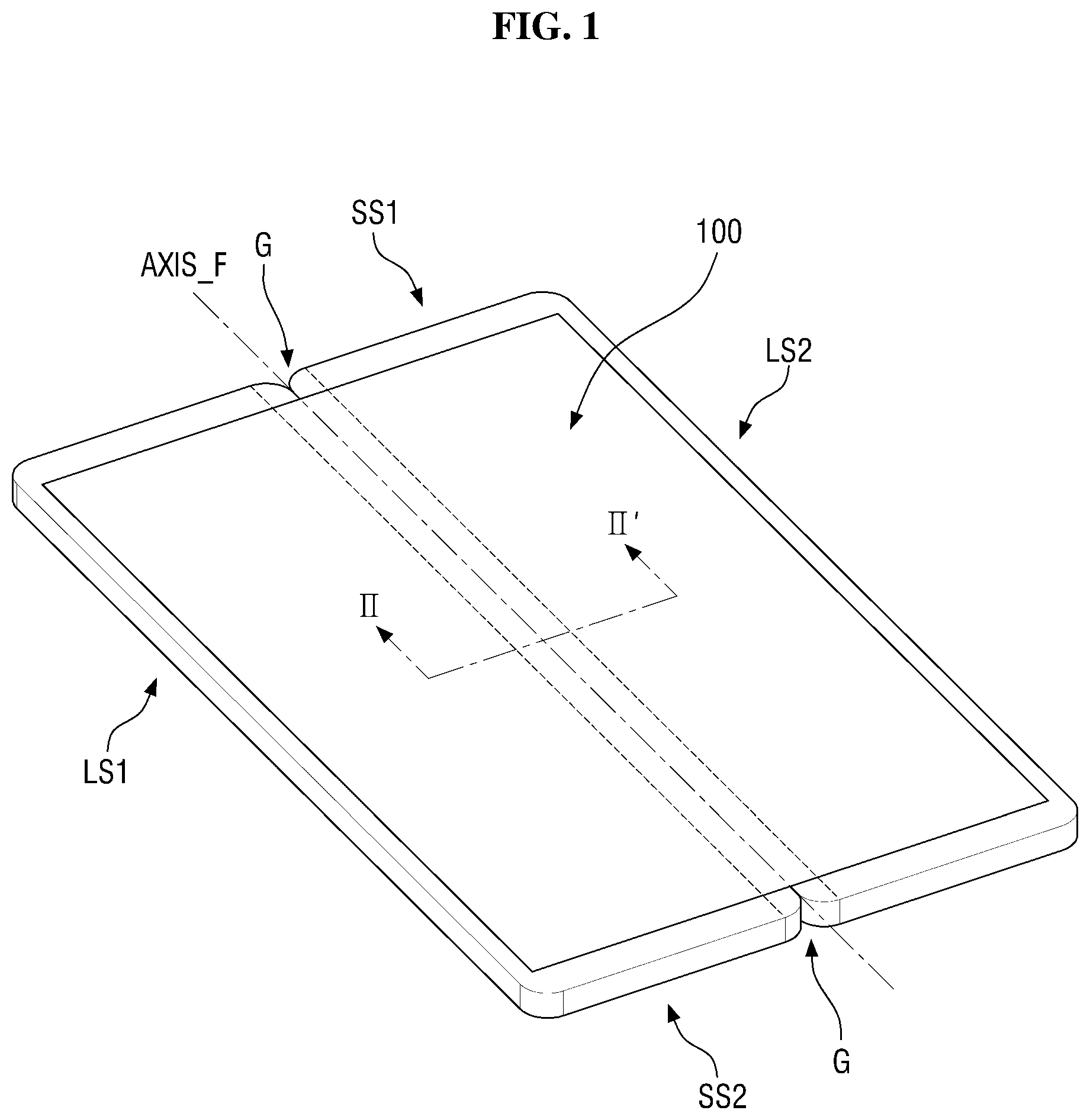 Patent US12339706 — Foldable display device — Figure 1