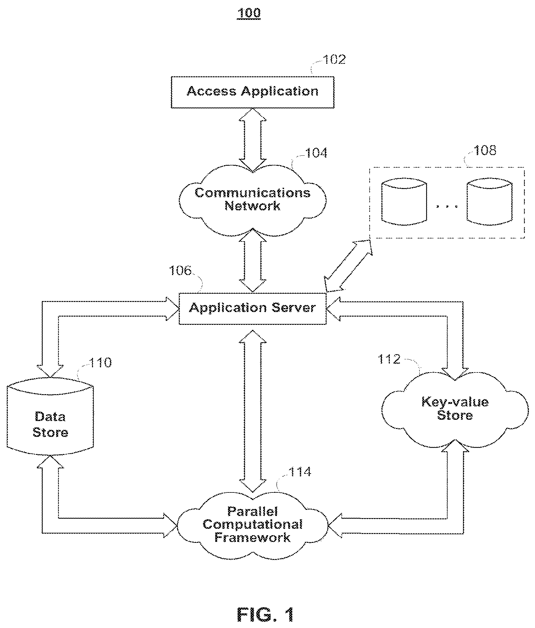 Patent US12339876 — Searching for entities based on trust score and geography — Figure 1