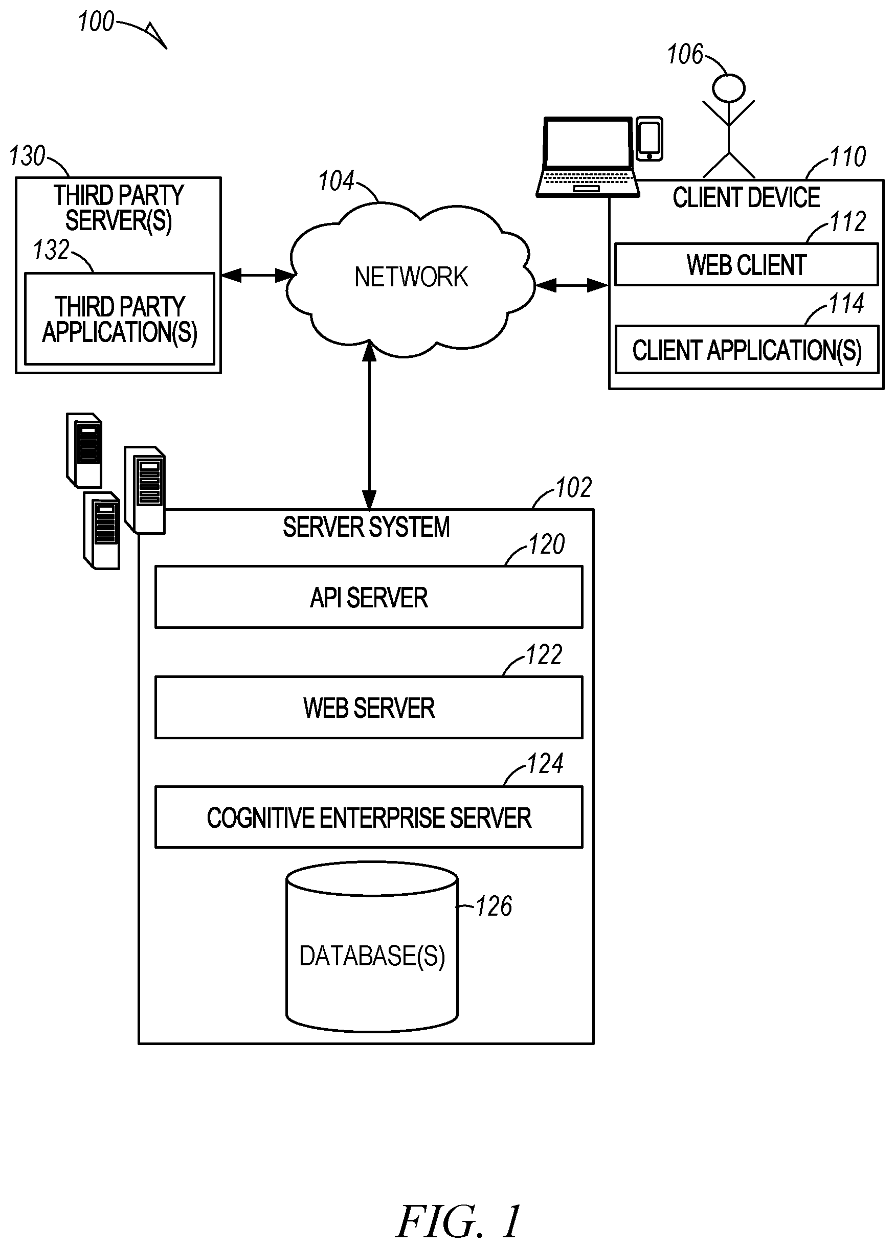 Patent US12339881 — Question-answer reference data set generation for artificial intelligence — Figure 1