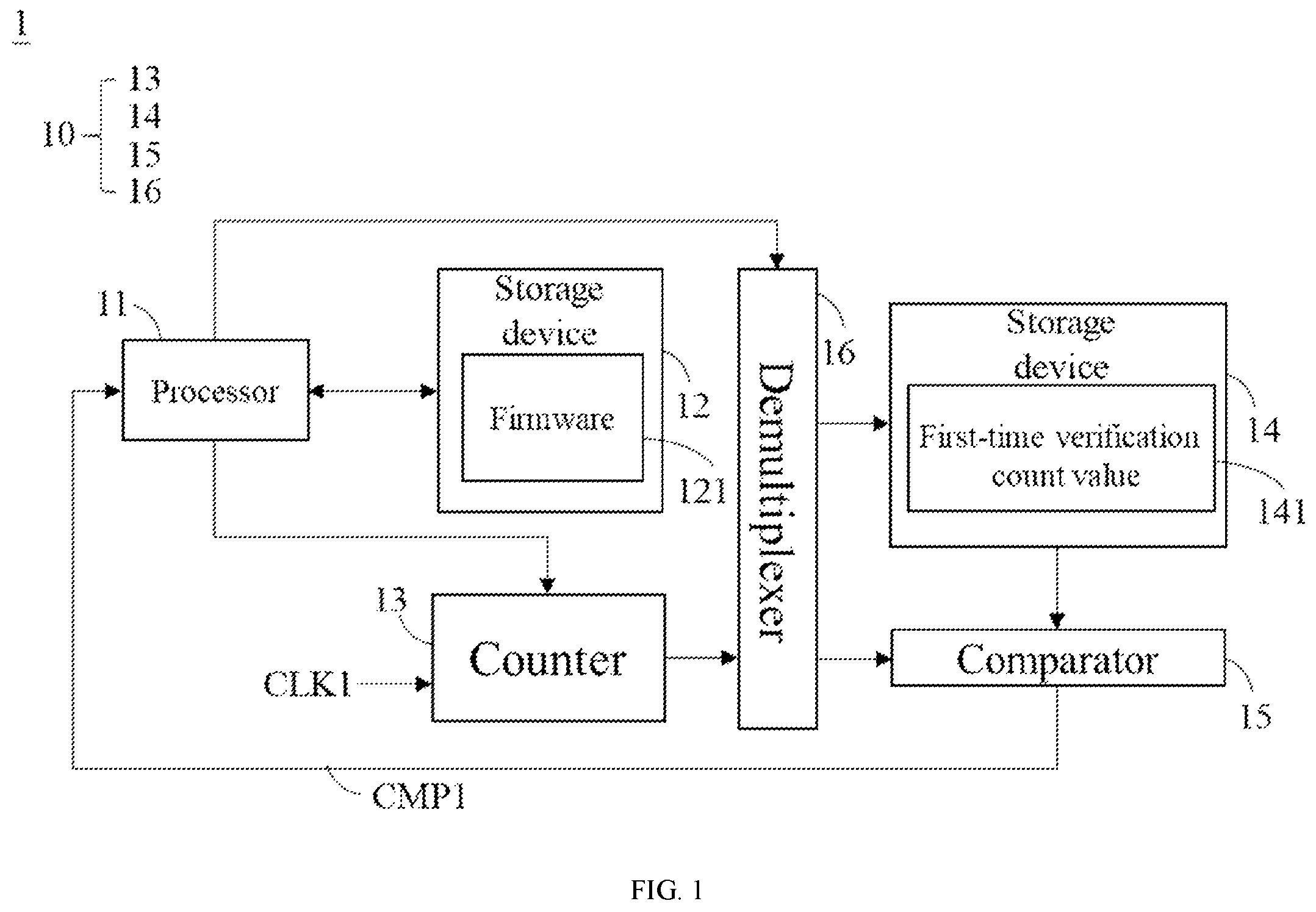 Patent US12339970 — Secure boot device, method and electronic system using the same — Figure 1