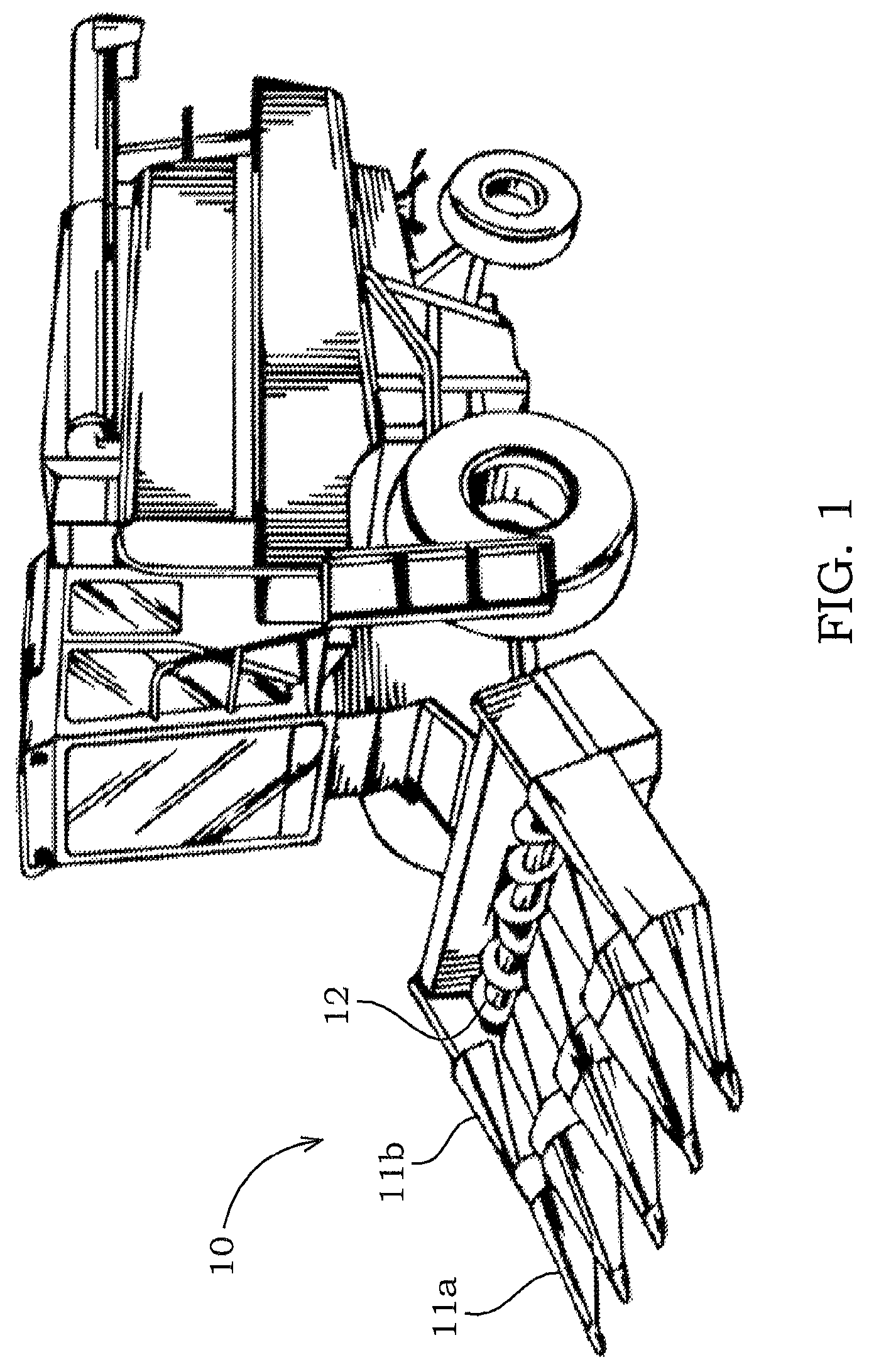 Patent US12342758 — Actuated stripper plate mechanism for a harvester — Figure 1