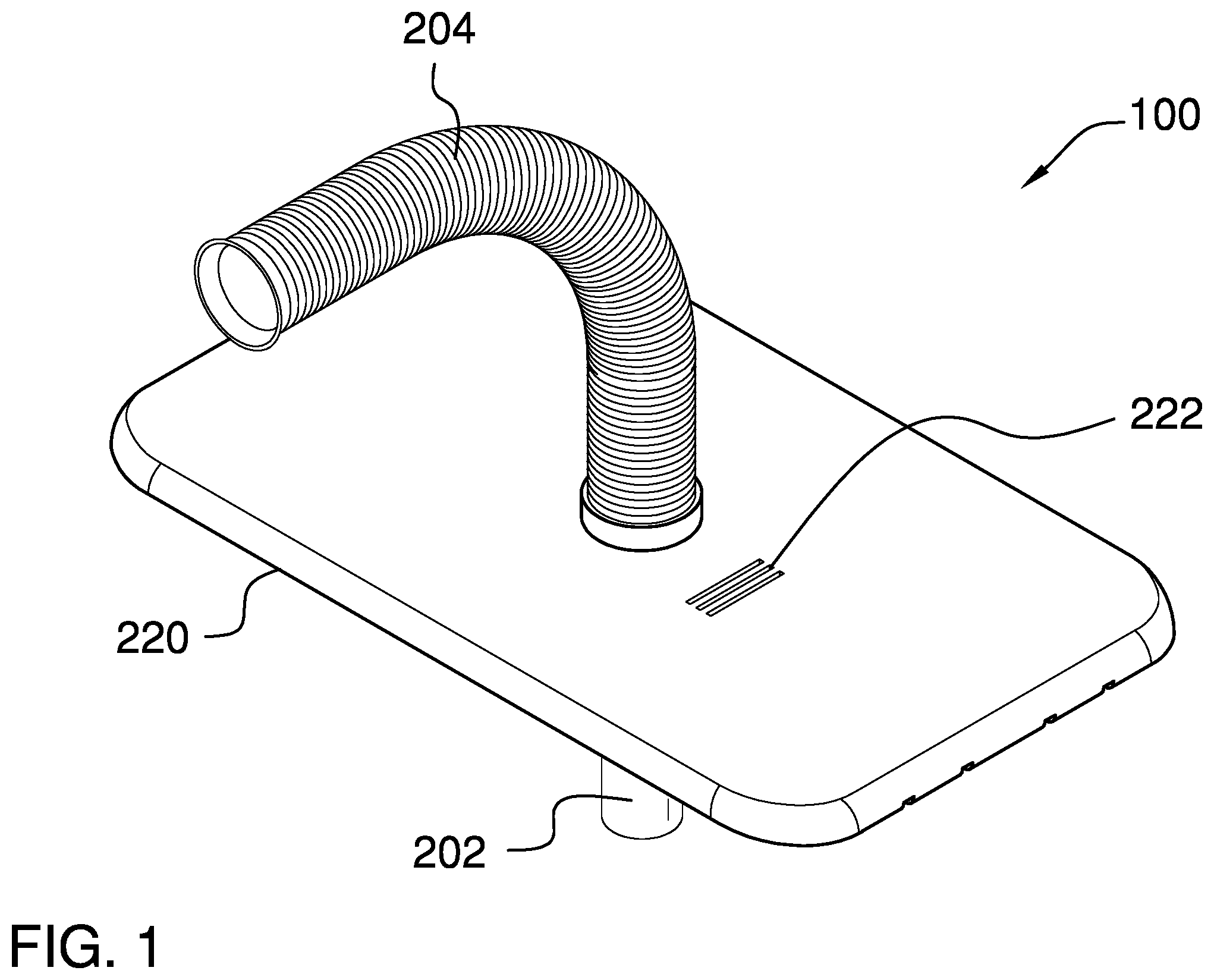 Patent US12342764 Figure 1 – Mulch-dispensing system