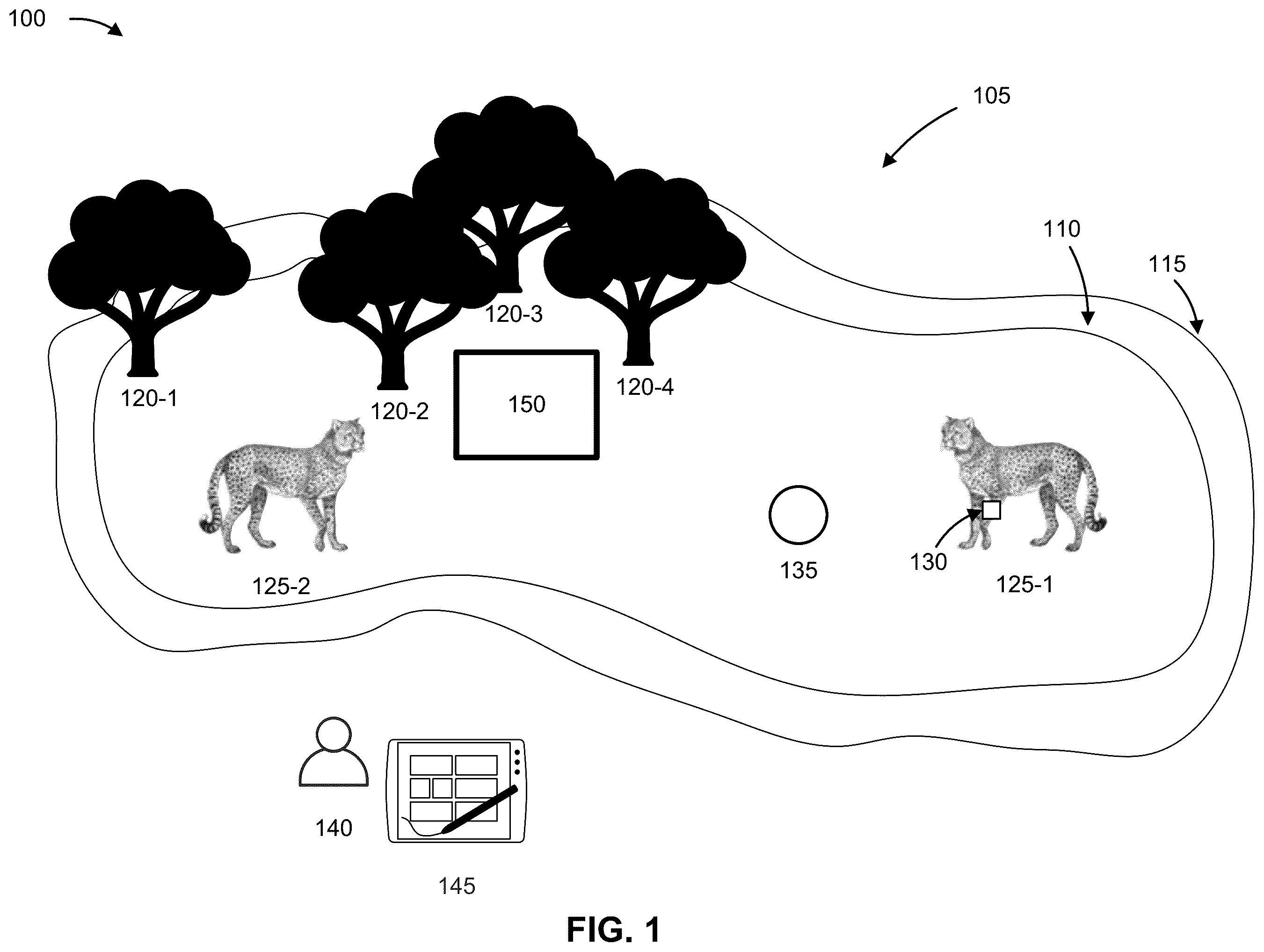 Patent US12342794 — Enrichment device for mammals — Figure 1