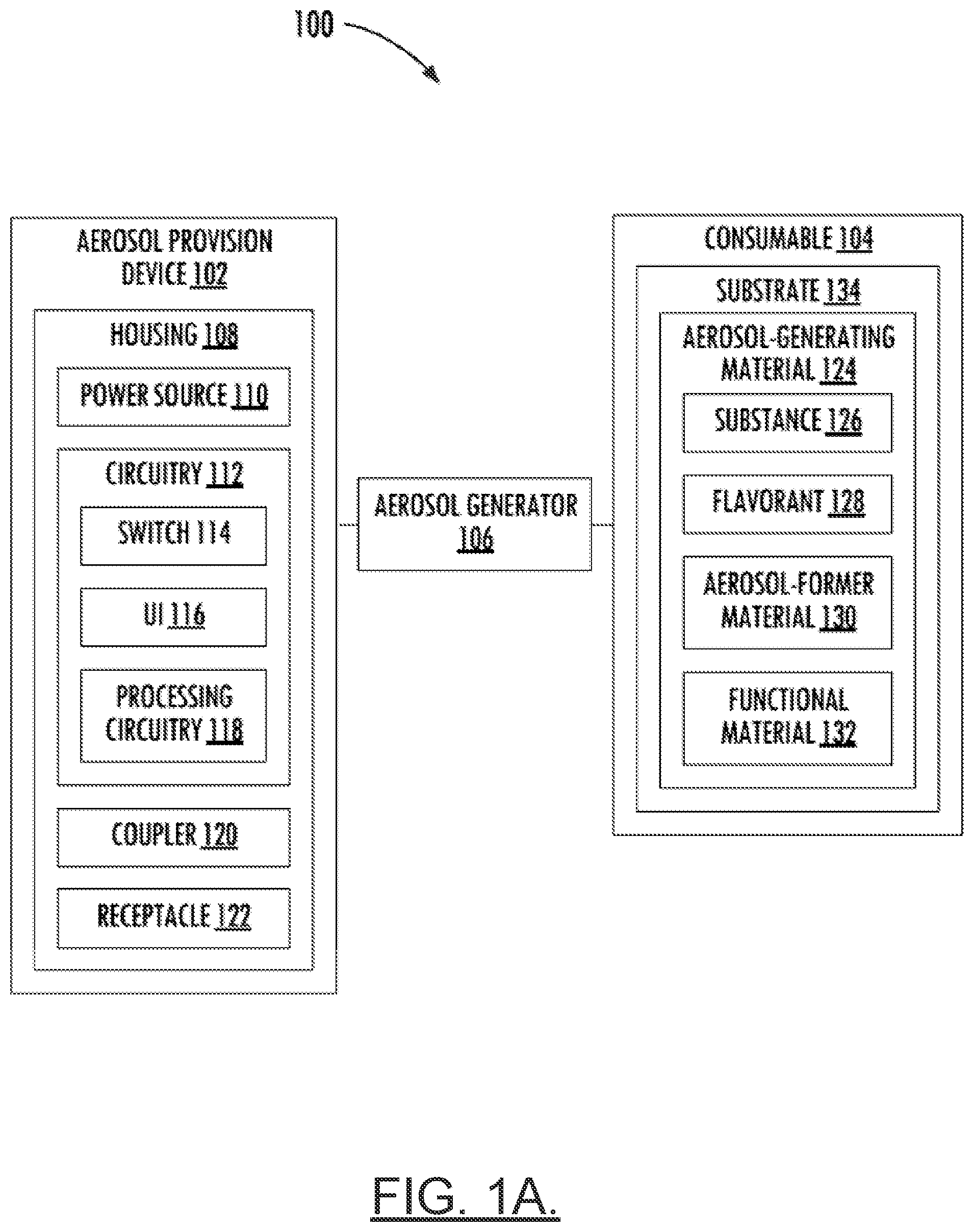 Patent US12342858 — Security features for aerosol generation device — Figure 1