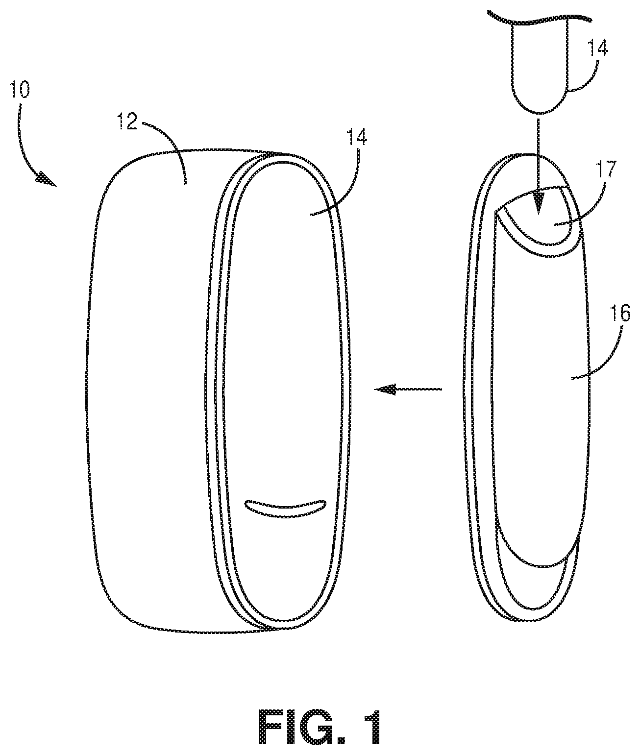 Patent US12342871 — Charger door cover with extended features — Figure 1