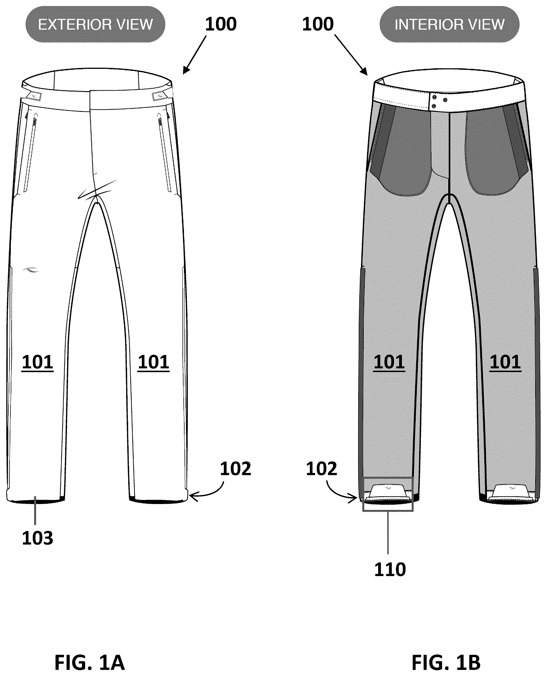 Patent US12342880 Figure 1 – Barrier layer for garments and articles