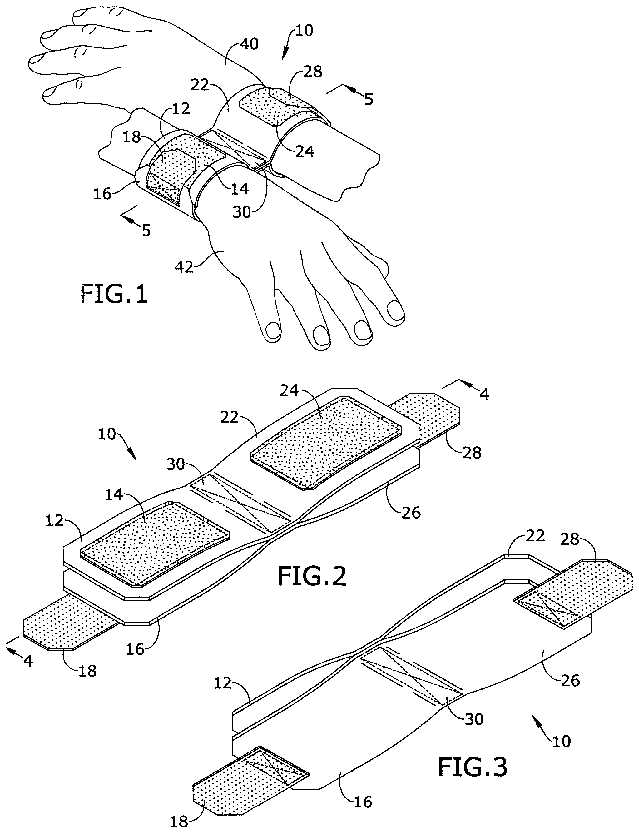 Patent US12342881 — Disposable wrist securing device with escape feature system and method — Figure 1