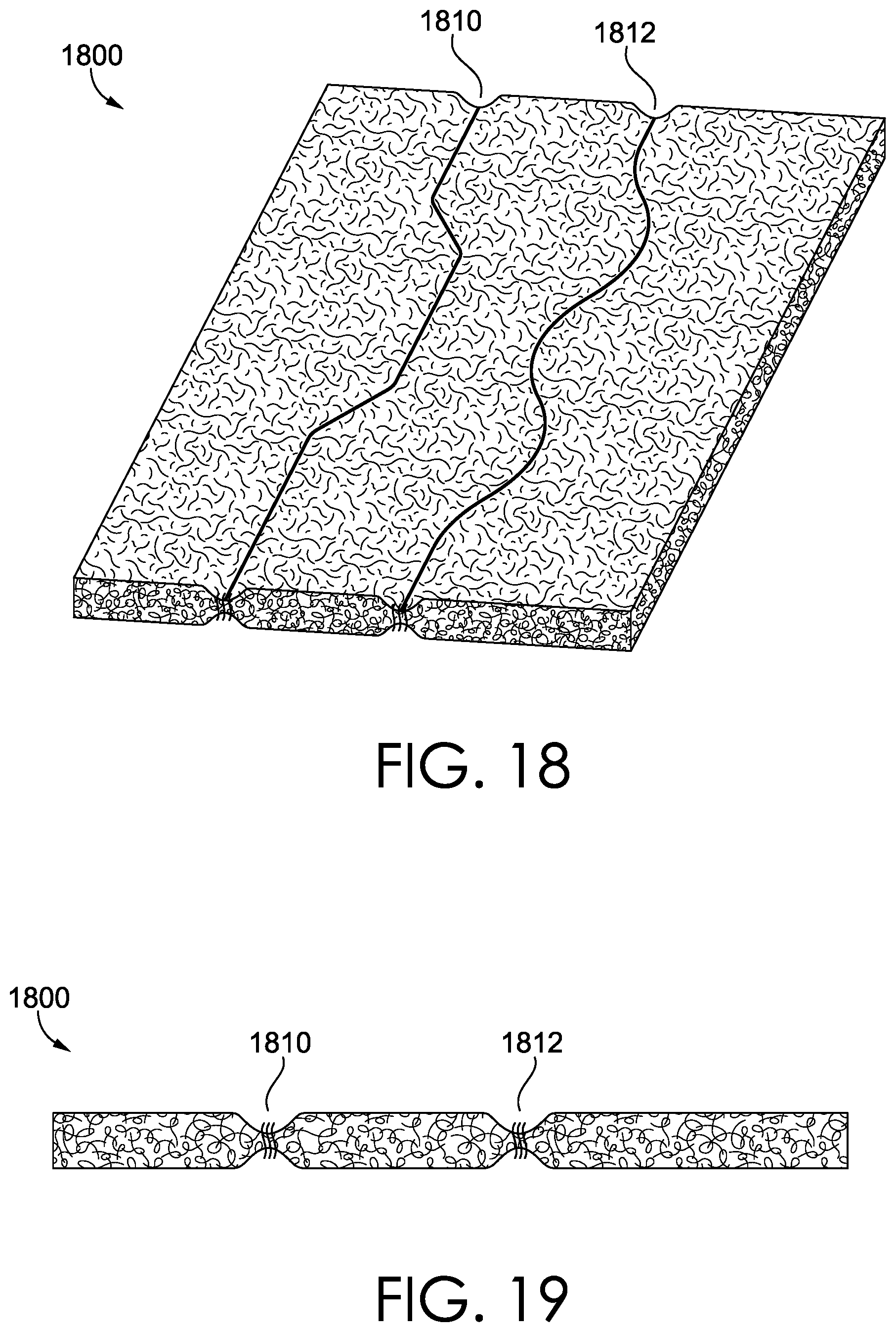 Patent US12342885 Figure 13 – Nonwoven textile with non-linear entangled seams suitable for garments