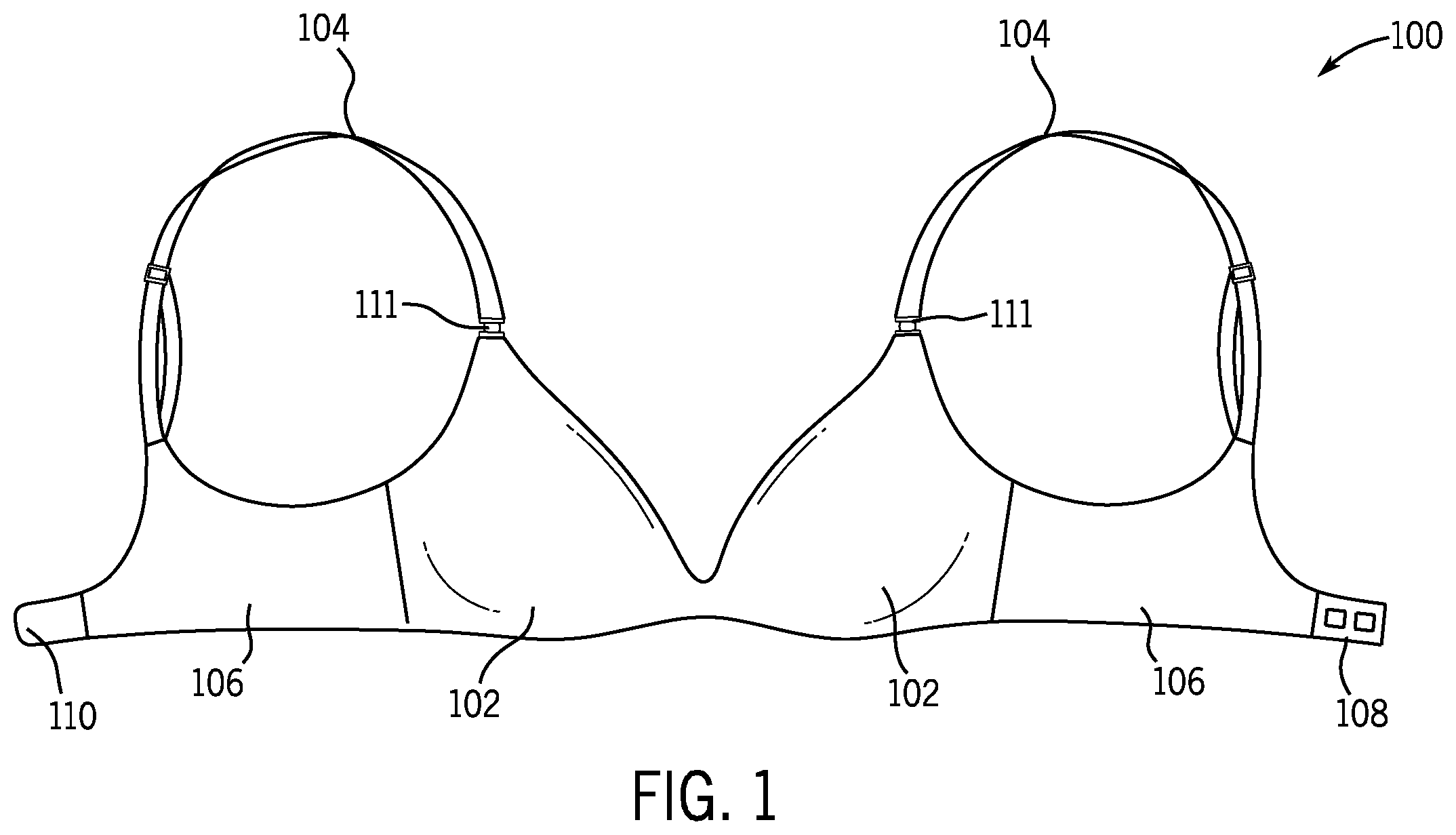 Patent US12342889 — Garment with accessible magnetic closure — Figure 1