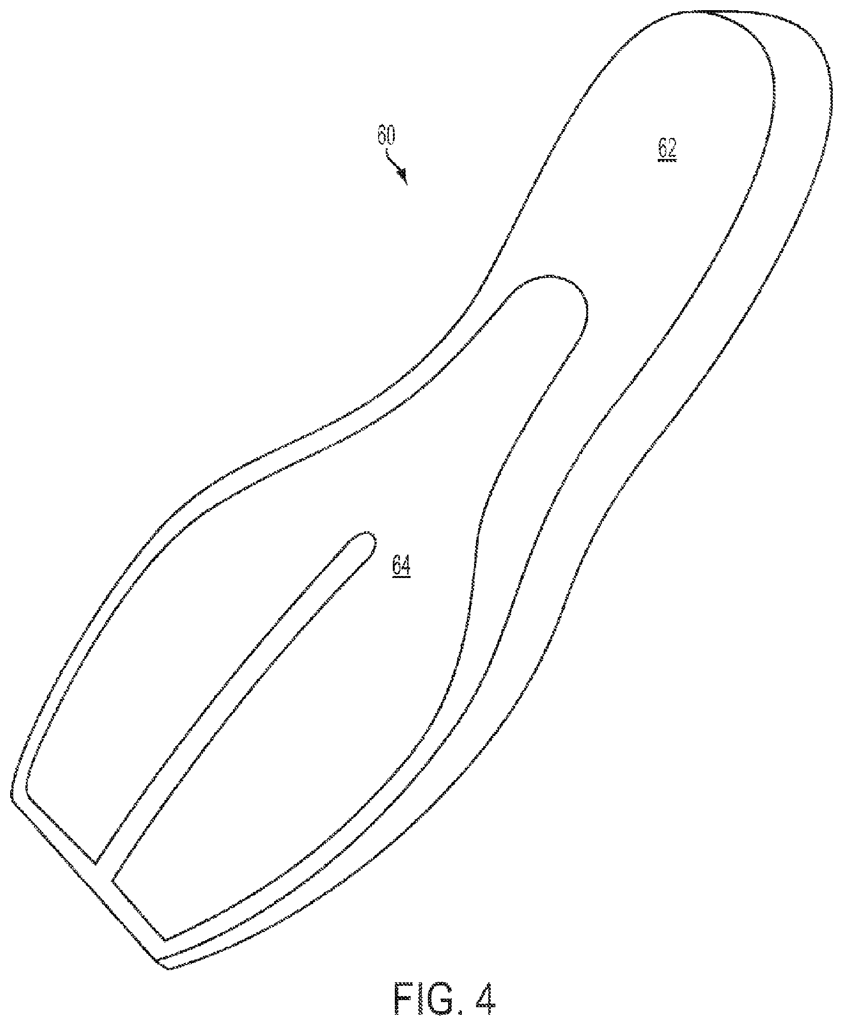 Patent US12342902 Figure 3 – Footwear sole structure having a composite element and methods for manufacturing same