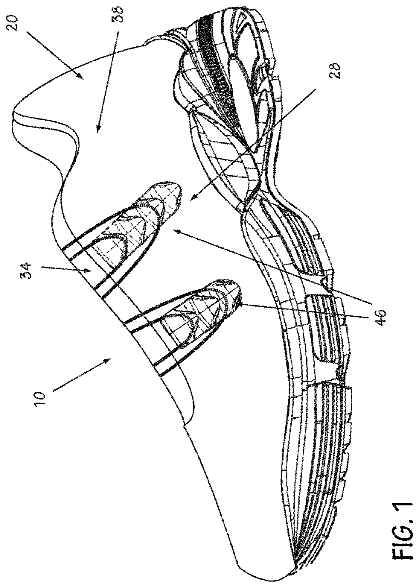 Patent US12342906 — Adjustable closure system for an article — Figure 1