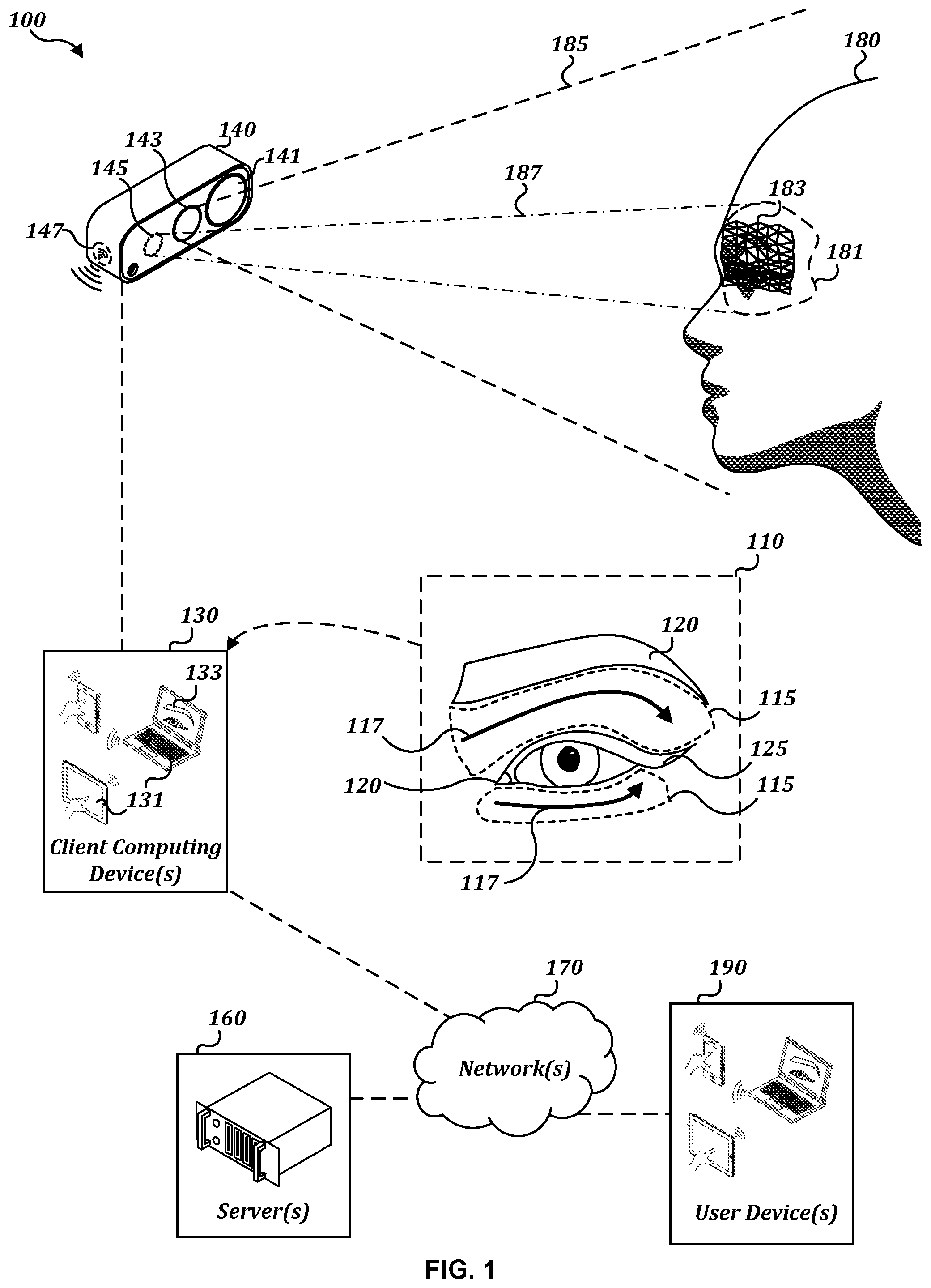 Patent US12342923 — Augmented reality cosmetic design filters — Figure 1