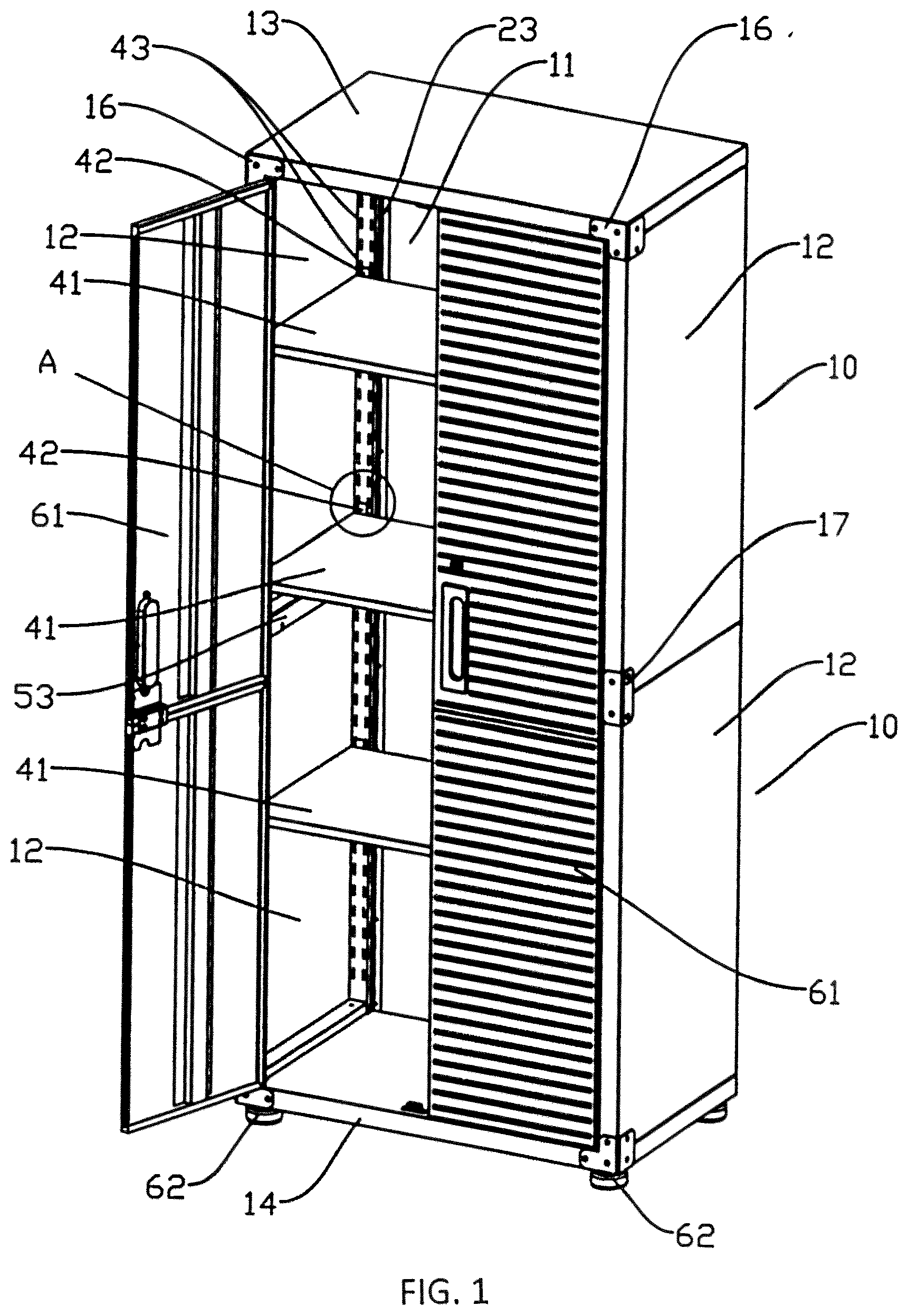 Patent US12342931 — Modular cabinet assembly — Figure 1