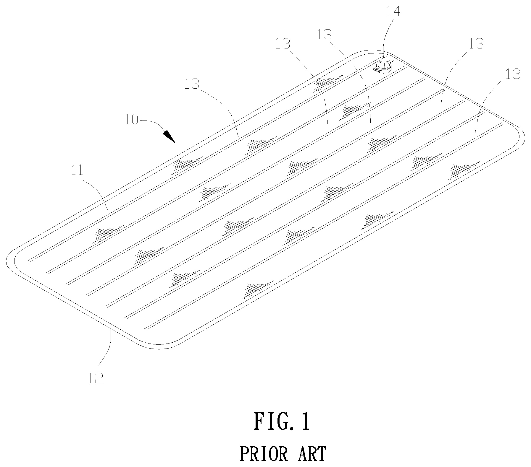 Patent US12342942 — Inflatable cushion structure — Figure 1