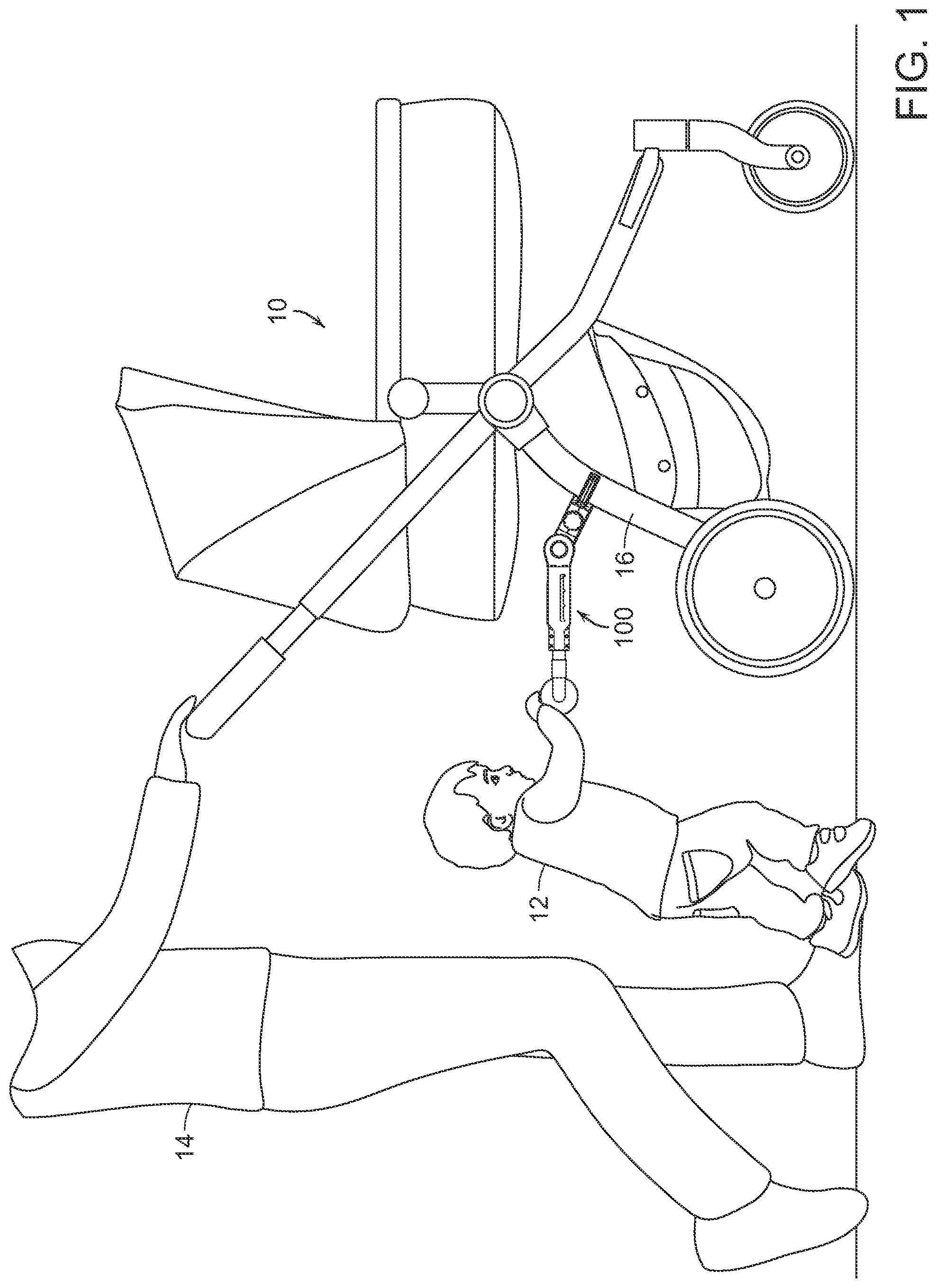 Patent US12342947 — Child walking assembly and related method — Figure 1