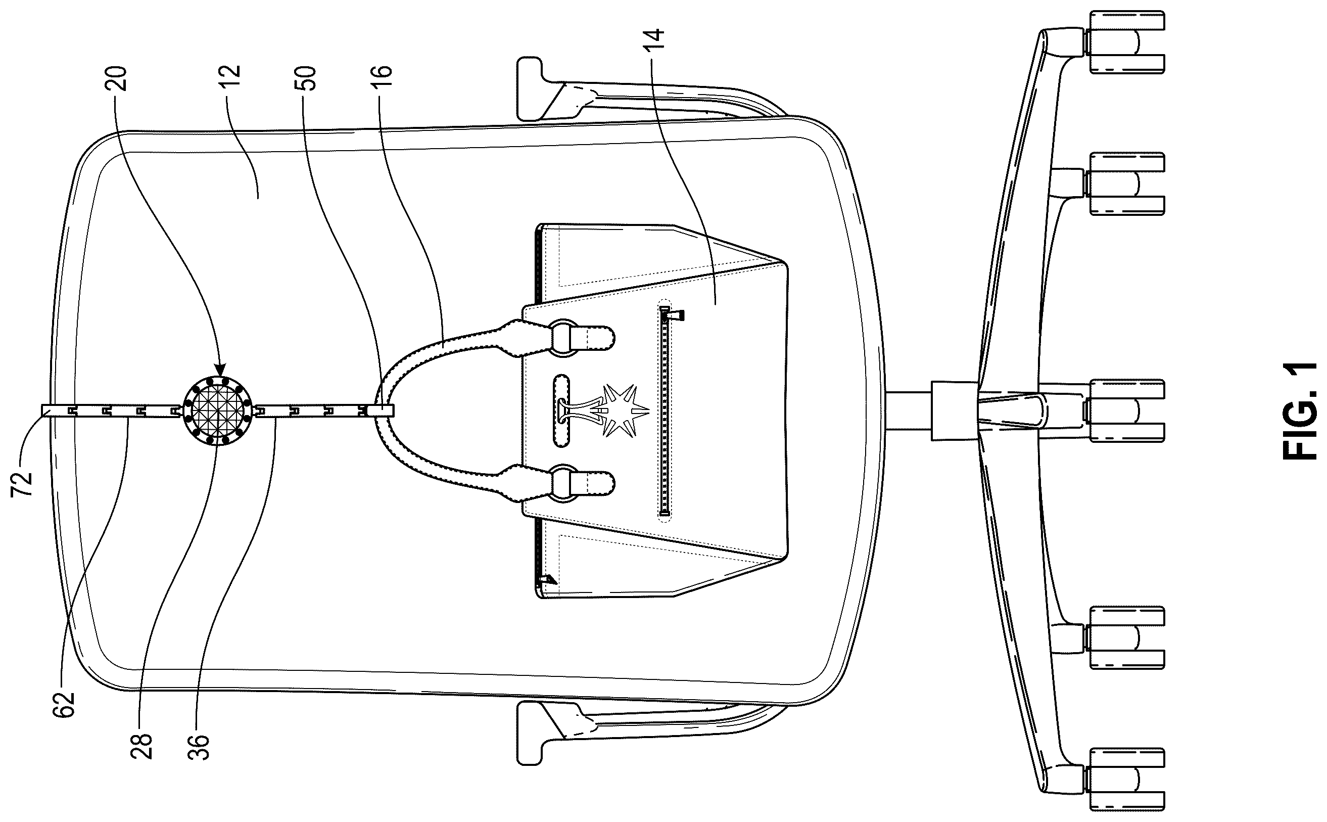 Patent US12342951 — Articulating hook apparatus for hanging an article from a variety of structures — Figure 1