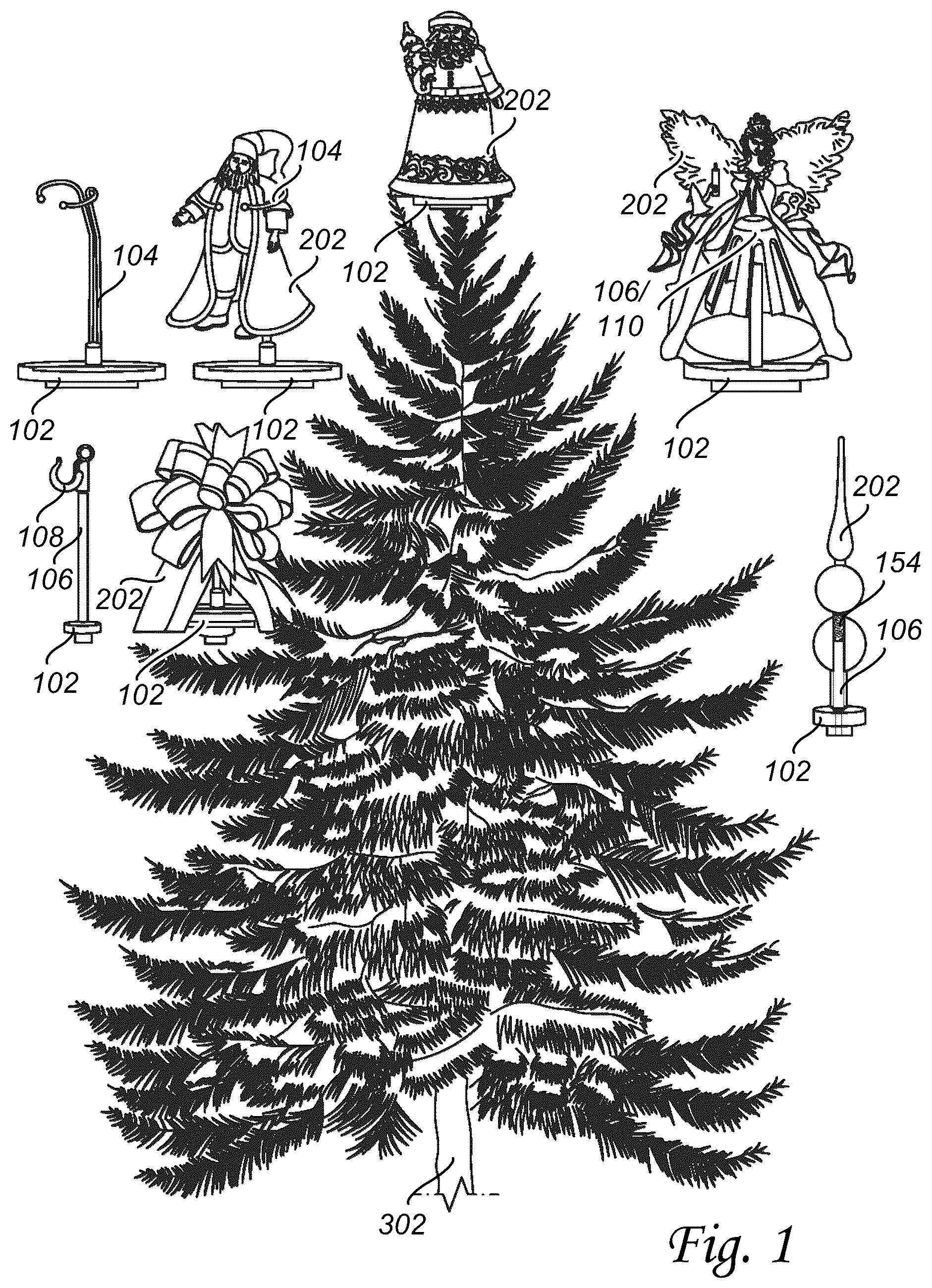Patent US12342952 — Tree topper stabilizer — Figure 1