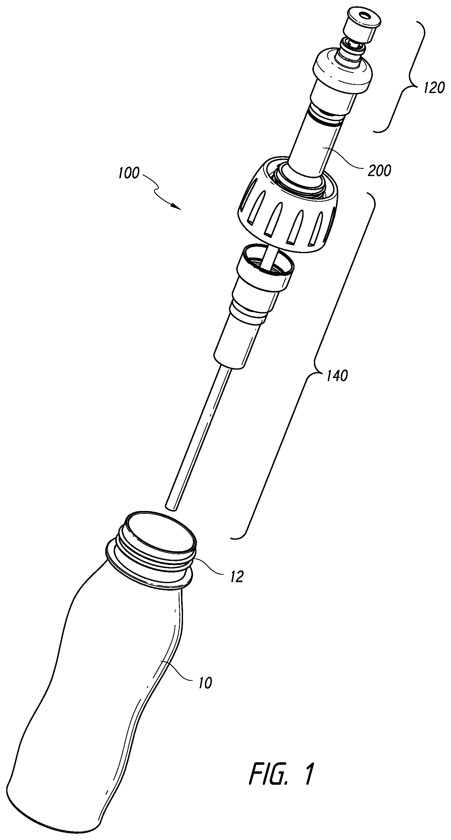 Patent US12342954 — Additive delivery systems and containers — Figure 1