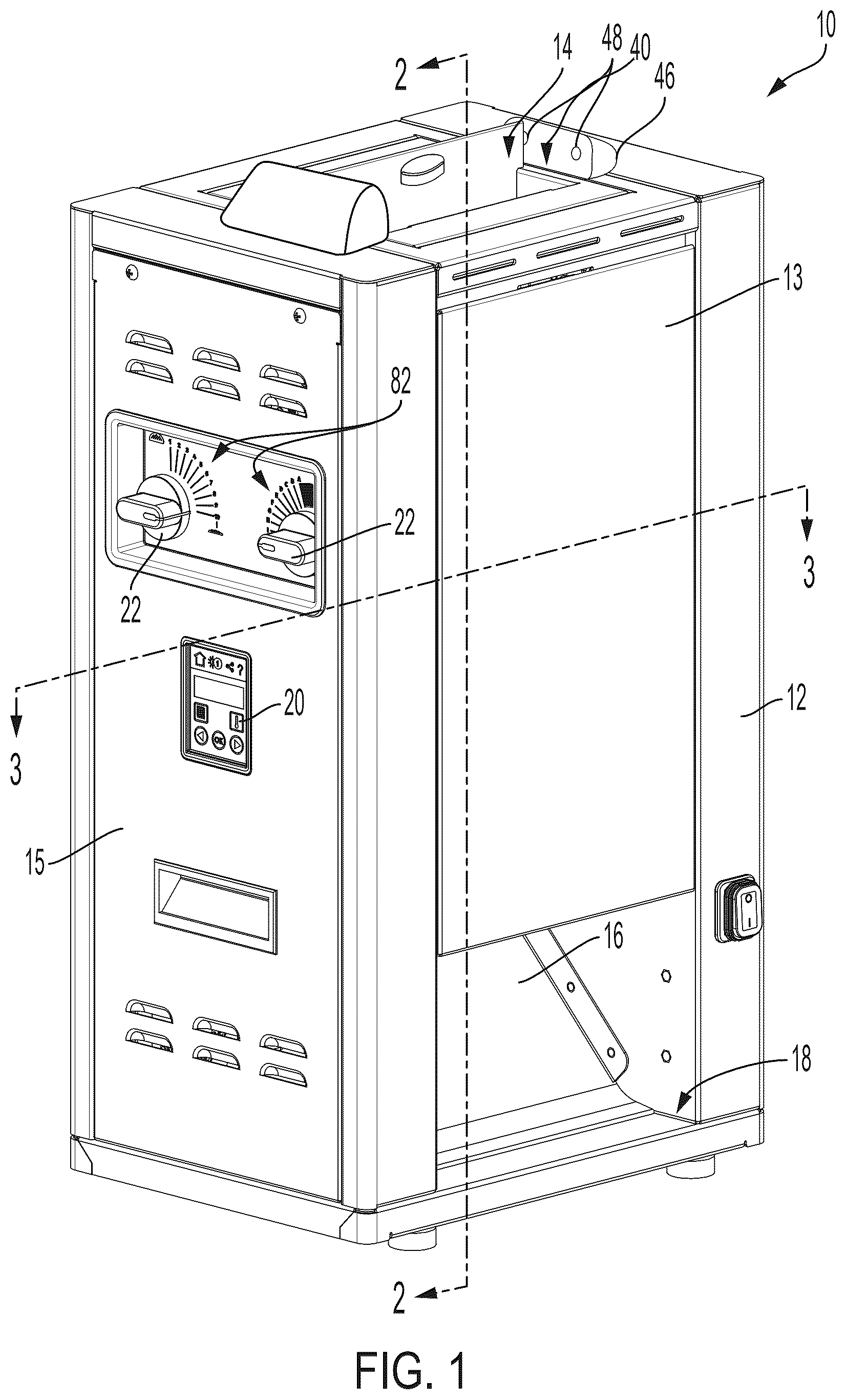 Patent US12342961 — Toaster with input control — Figure 1