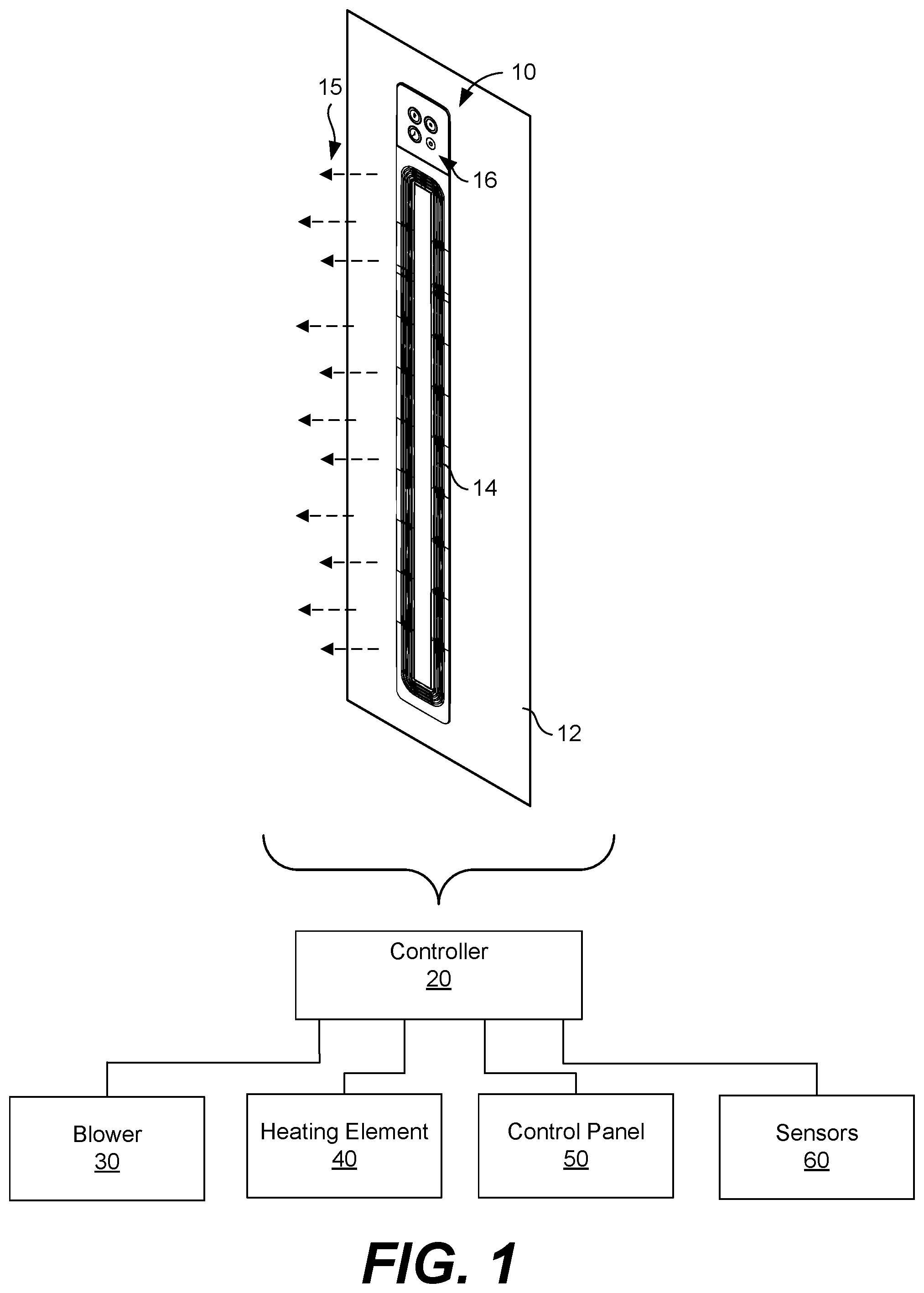 Patent US12342965 — Body dryer apparatus — Figure 1
