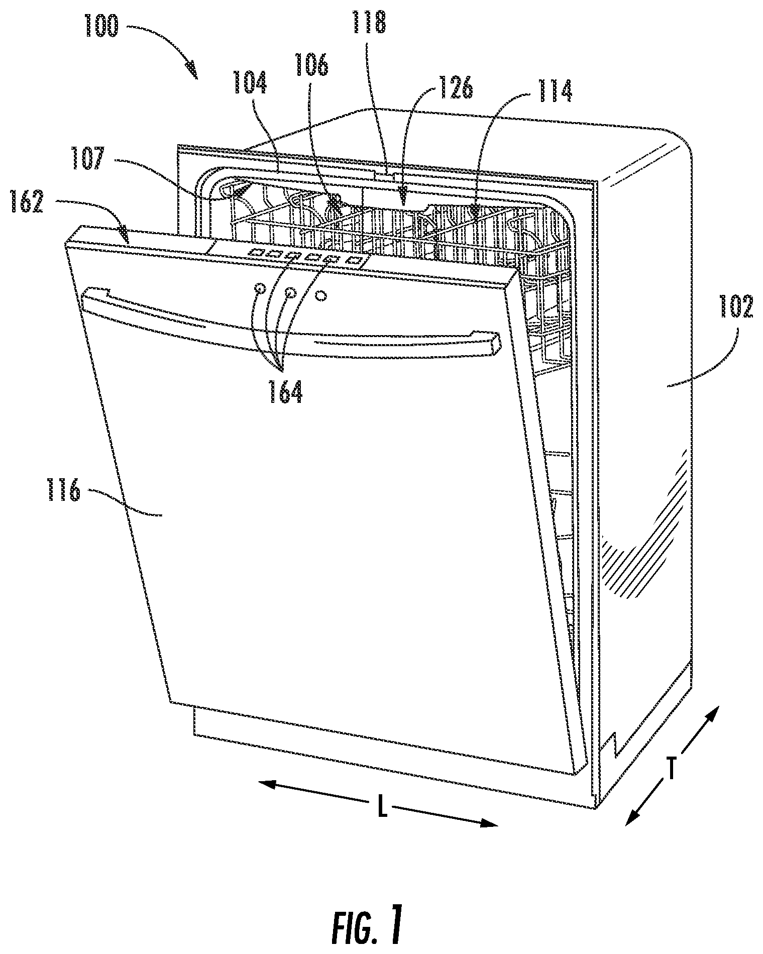 Patent US12342974 — Fluid circulation assembly for a dishwasher appliance — Figure 1