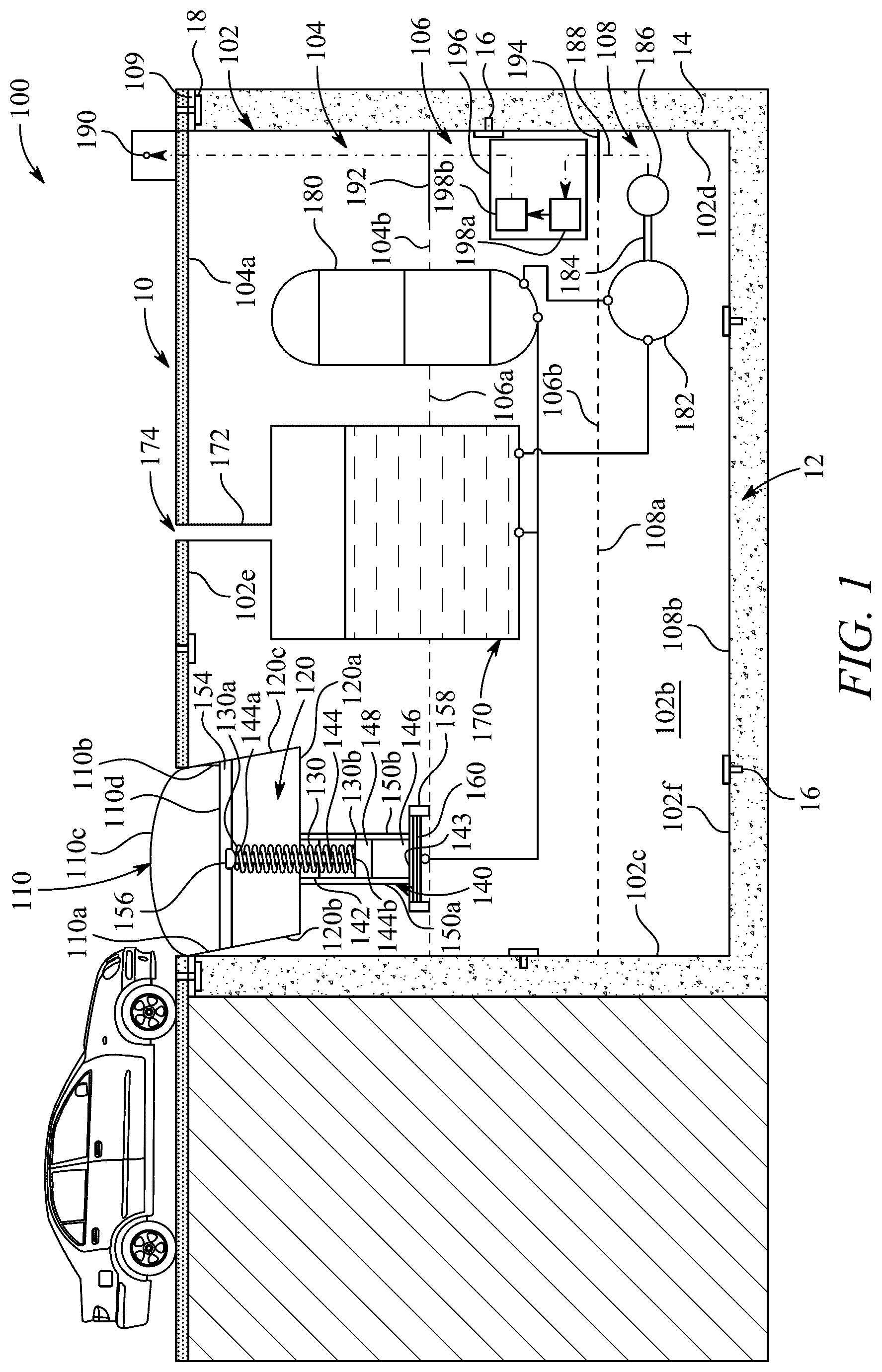 Patent US12345002 — Smart speed bump and methods for energy generation — Figure 1