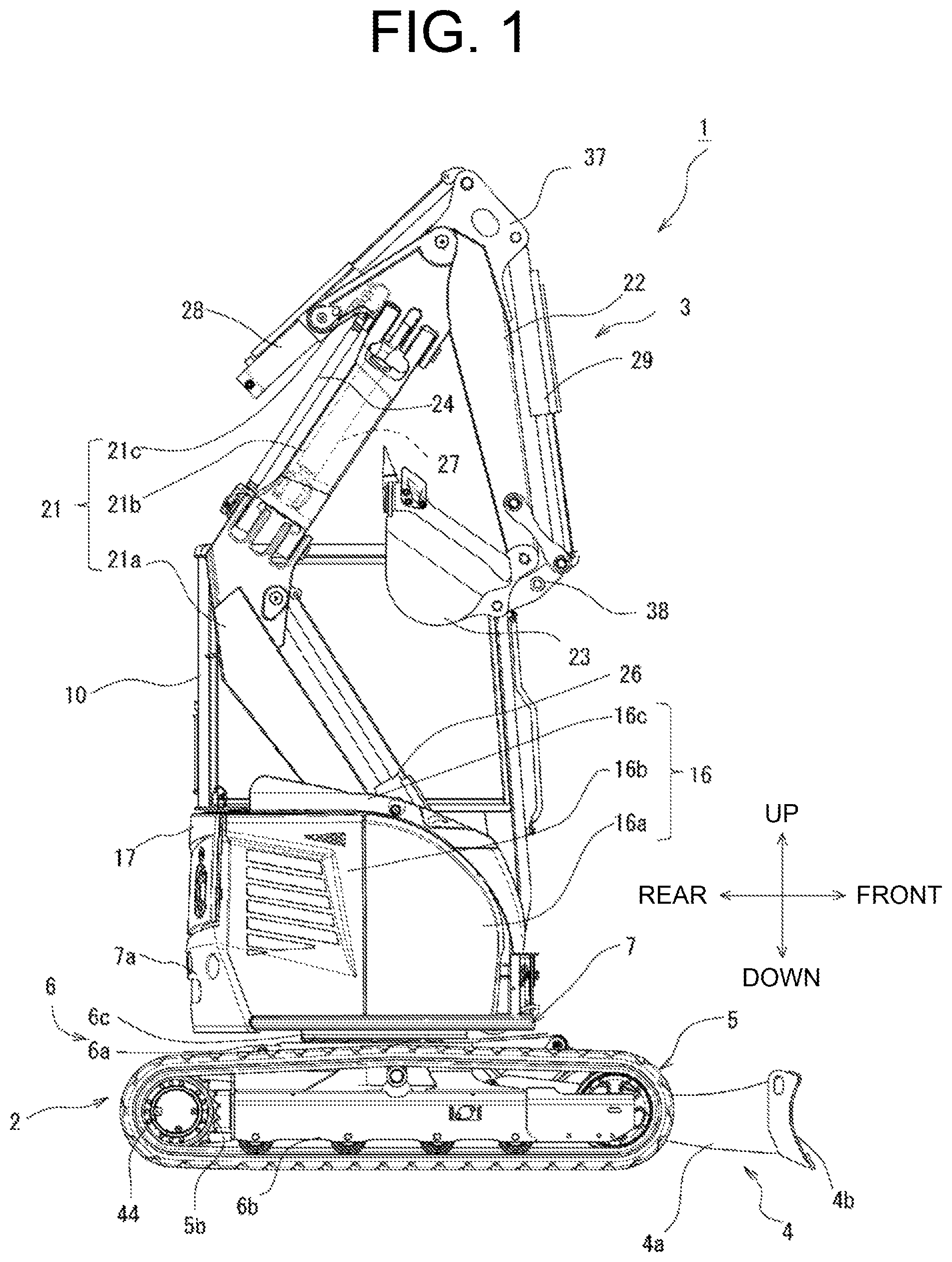 Patent US12345016 — Construction machine — Figure 1
