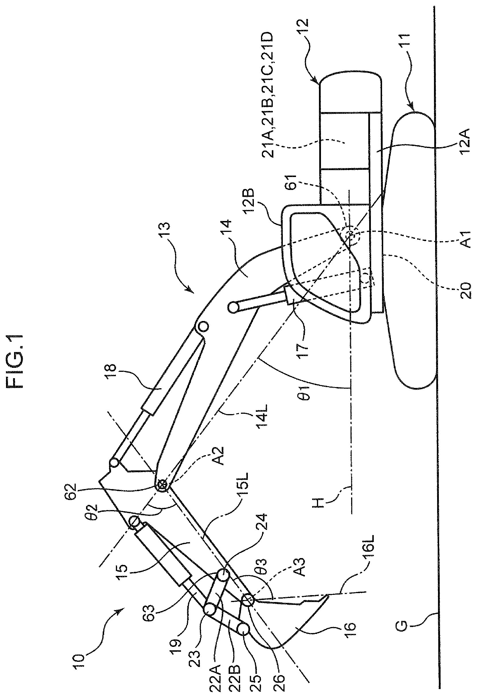 Patent US12345023 — Work machine — Figure 1