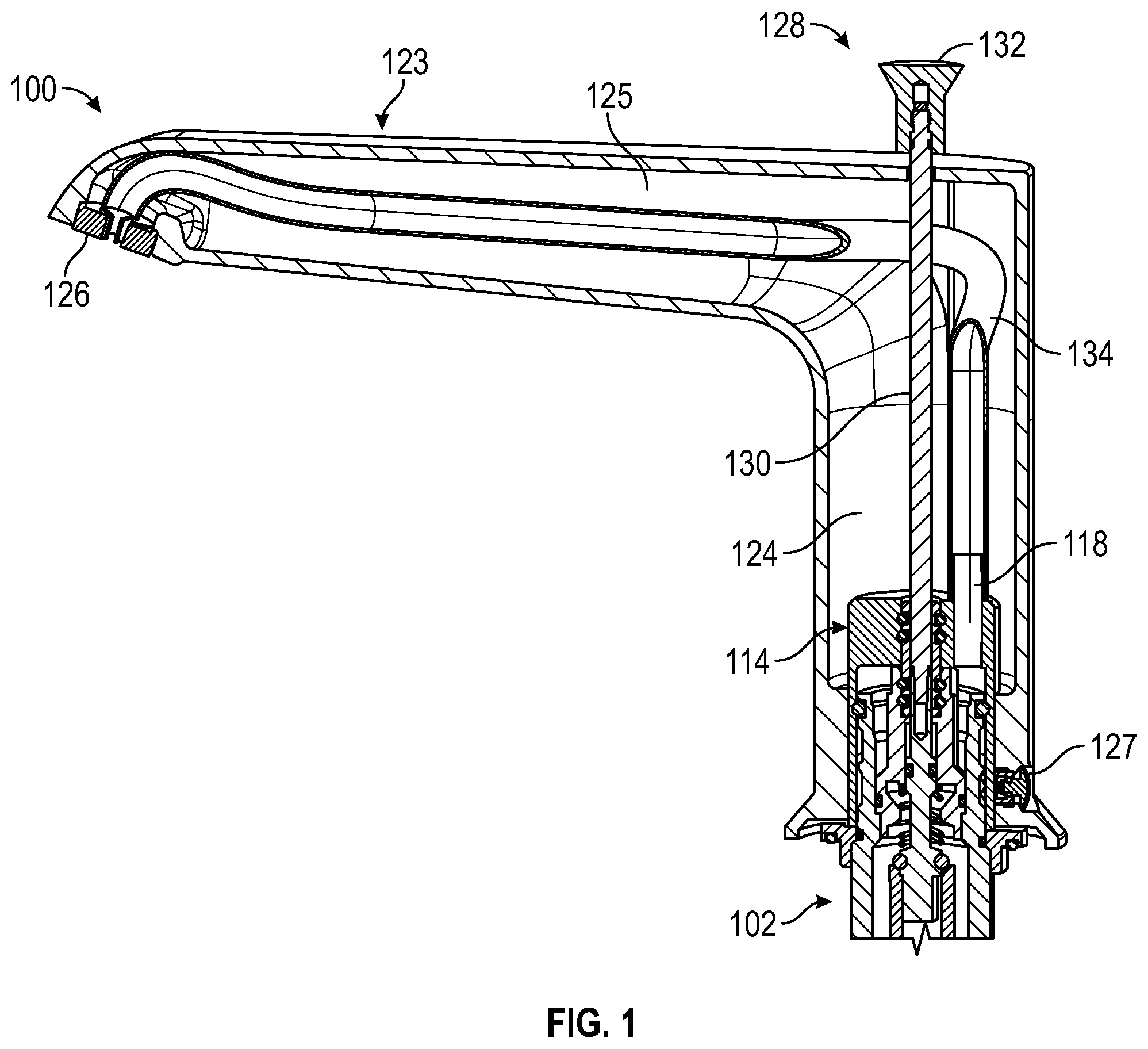 Patent US12345029 — Bath faucet system — Figure 1