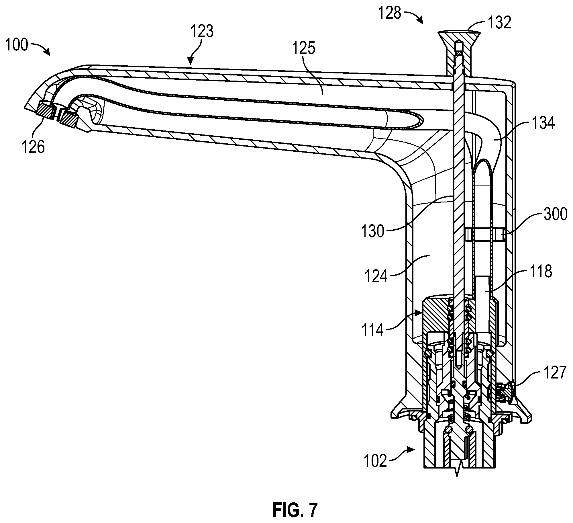 Patent US12345029 Figure 7 – Bath faucet system