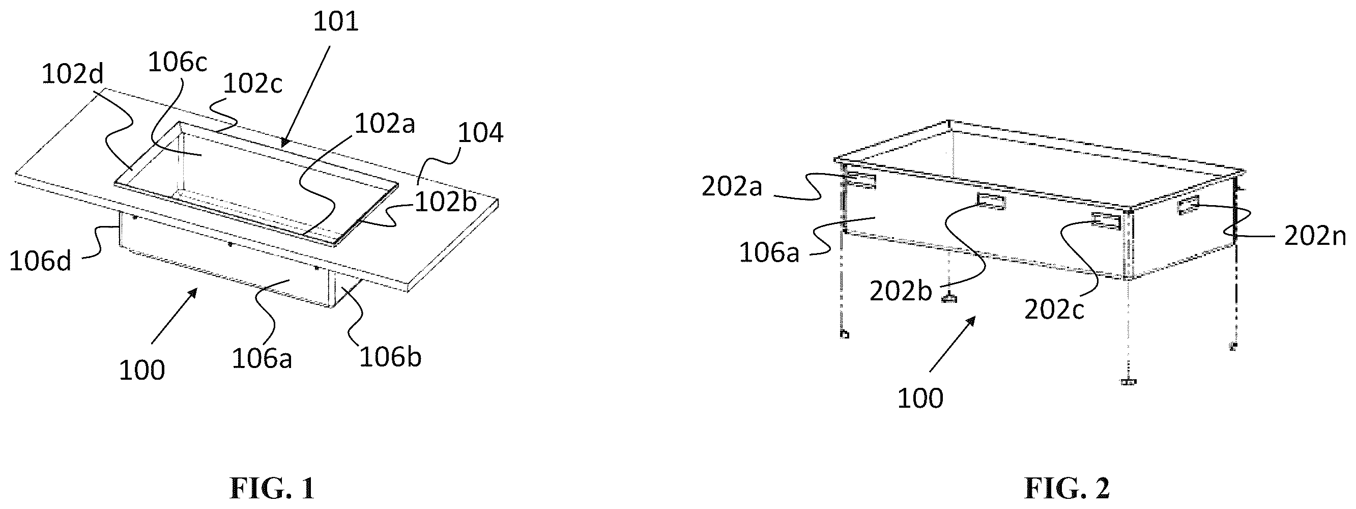 Patent US12345032 — Sink mounting assembly, sink lighting assembly, and methods of installation — Figure 1