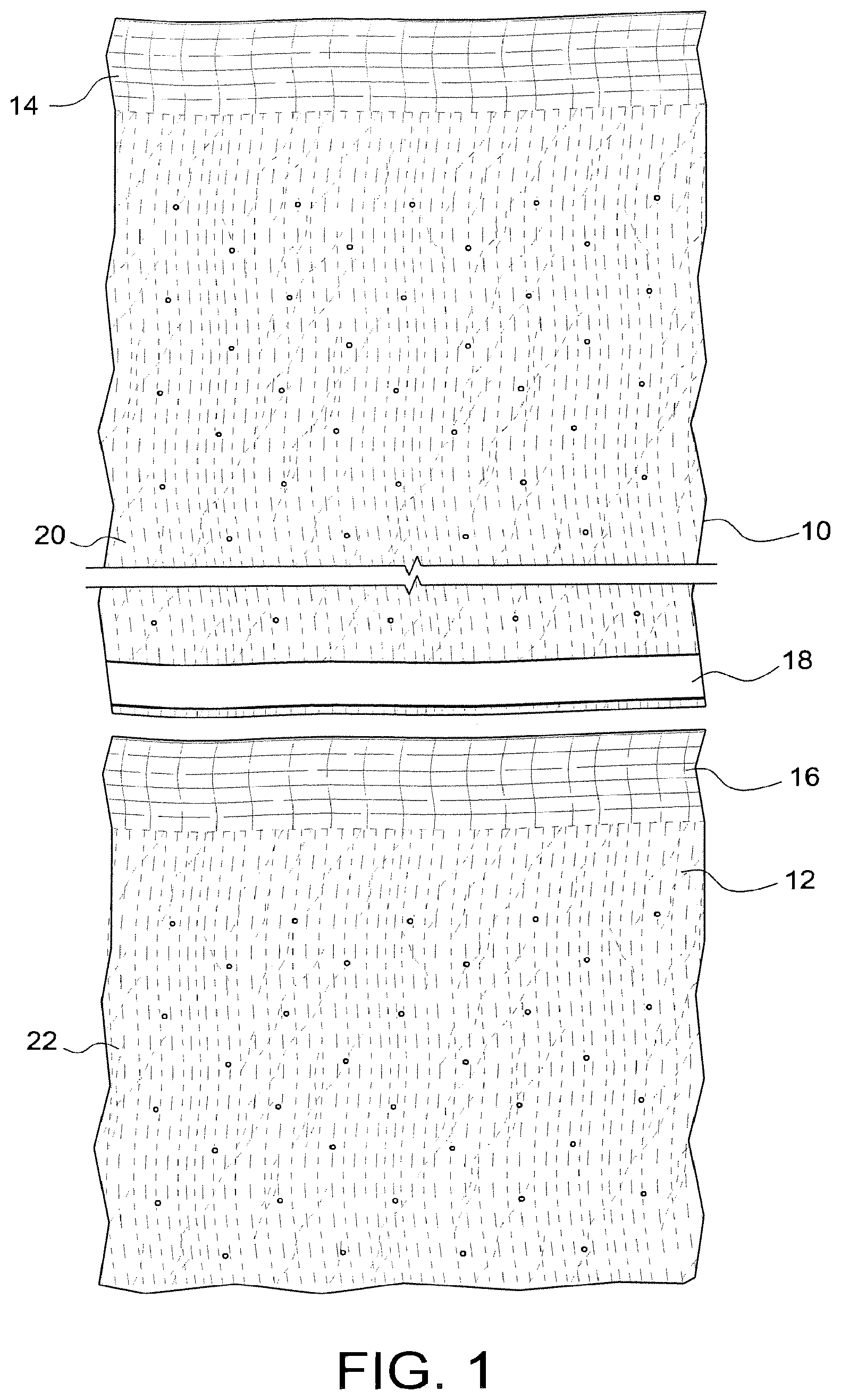 Patent US12345040 — High thermal resistance and permeance insulation material — Figure 1
