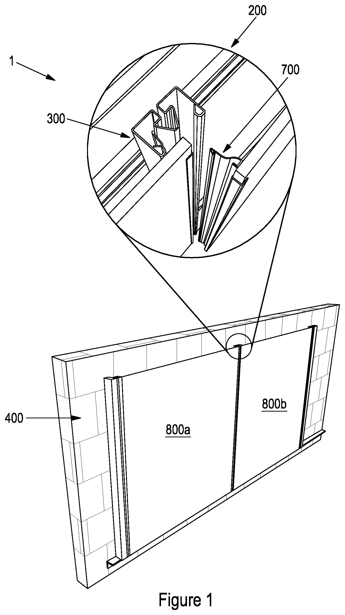 Patent US12345051 — Panel mounting system — Figure 1